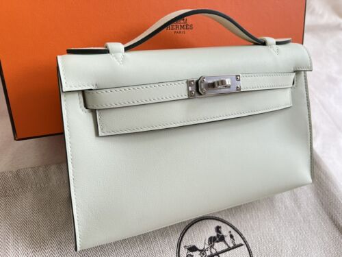 Hermes Kelly Sellier 20 Vert Fizz Epsom Palladium Hardware