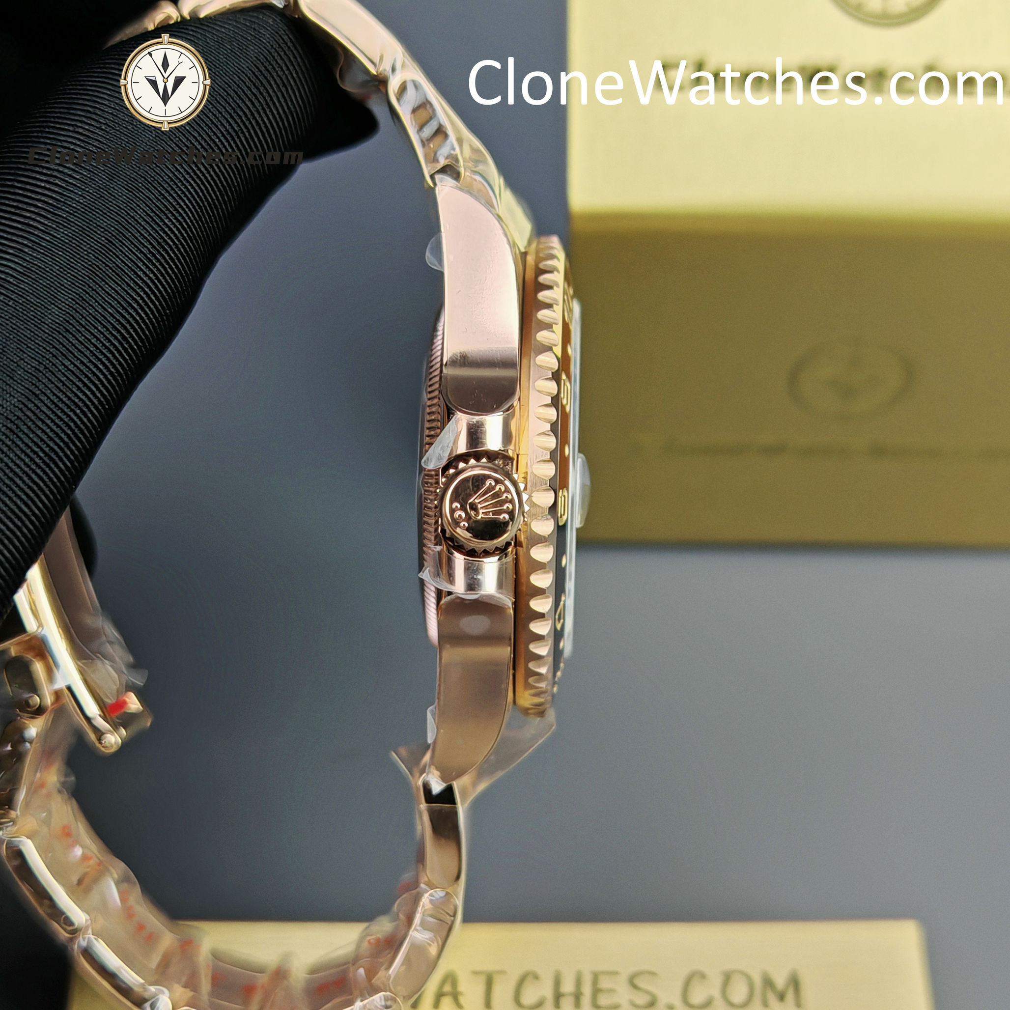 Rolex Super Clone Watches 1:1 GMT-Master II Rose Gold M126715CHNR-0002 Oyster 3285 Movement