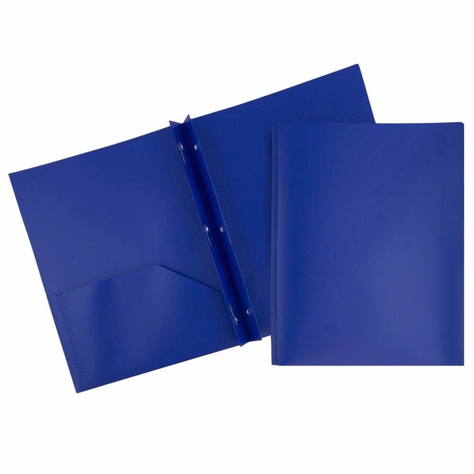 DONGHEHH Clearance Orange A4 PP Tadpole Folder, Colored Plastic Folder with Pockets And Prongs, Heavy Duty Folder with Fasteners (Orange)