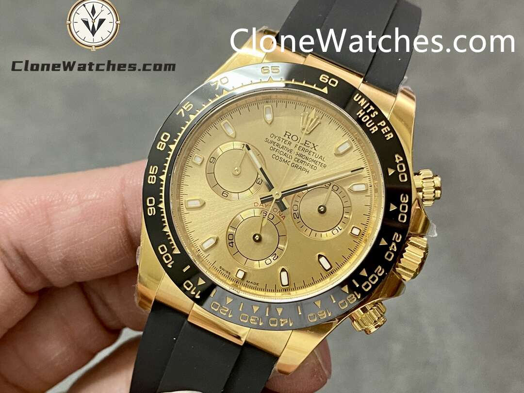 Rolex Super Clone Watches 1:1 Daytona Gold Dial M116518ln – 0042 4130 Movement