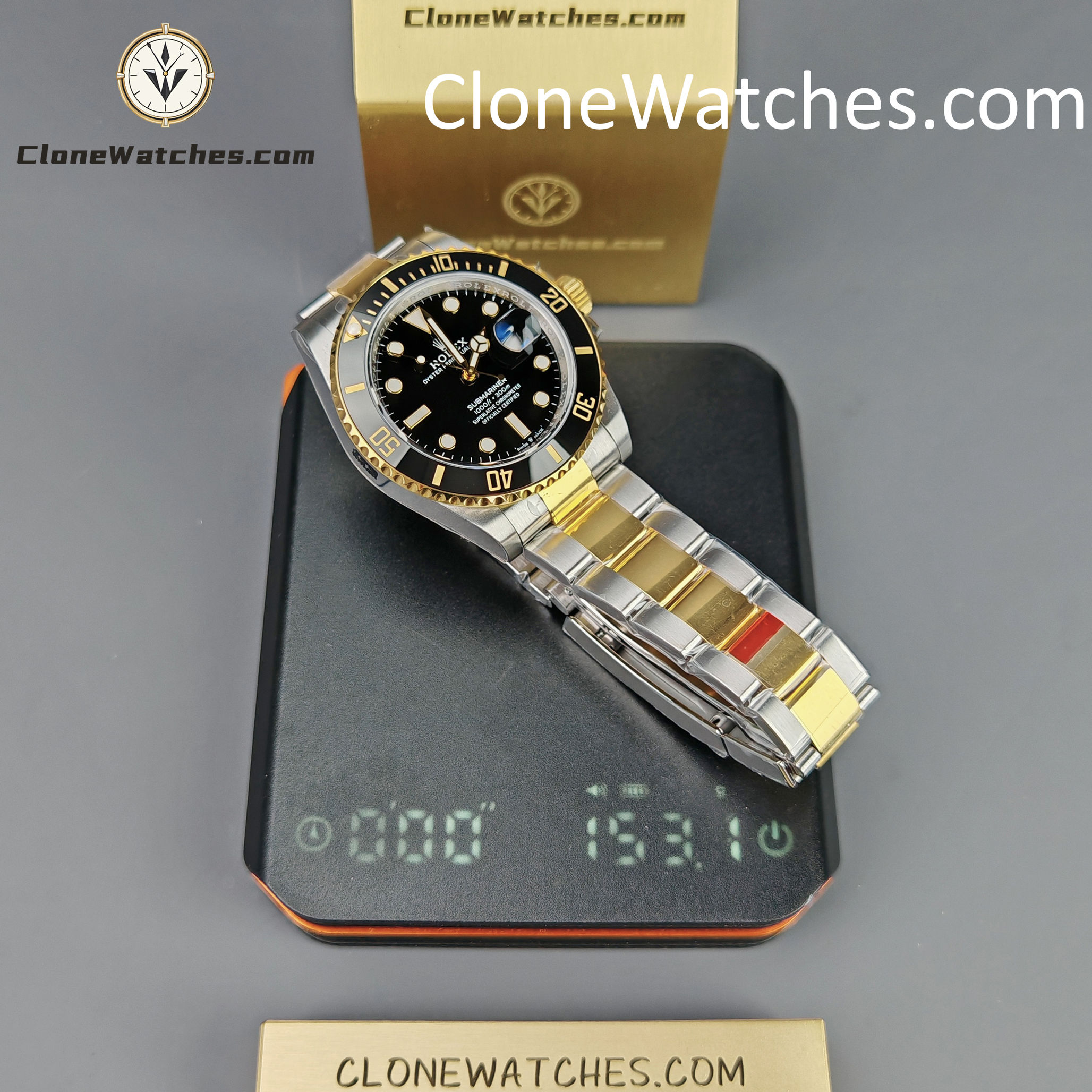 Rolex Super Clone Watches 1:1 Submariner Gold Steel m126613ln-0002 3235 Movement