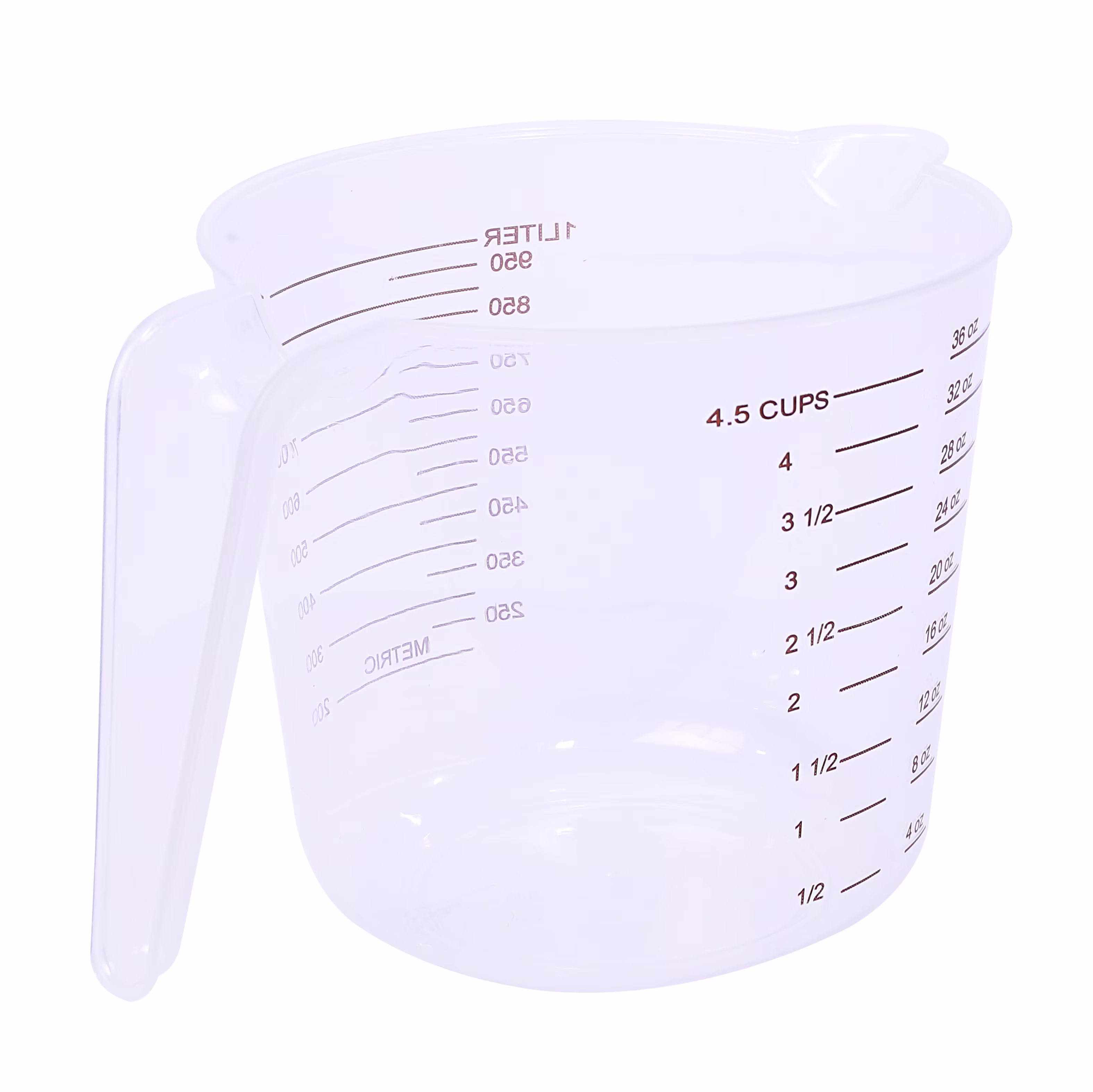 Mainstays 4.5-Cup BPA-Free Plastic Measuring Cup with Clear Measurements