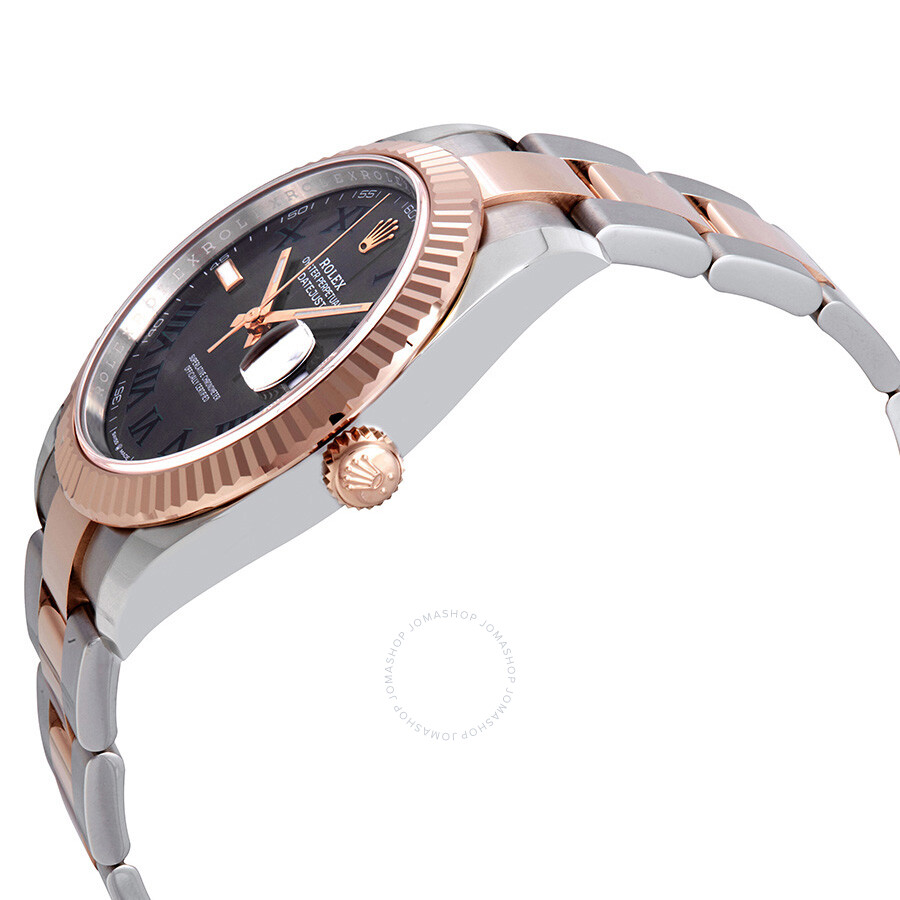 Rolex Datejust 41 Slate Dial Men s Steel and 18kt Everose Gold Oyster Watch 126331GYRO（Lifetime free warranty+90-days replacement service & Refund!.）