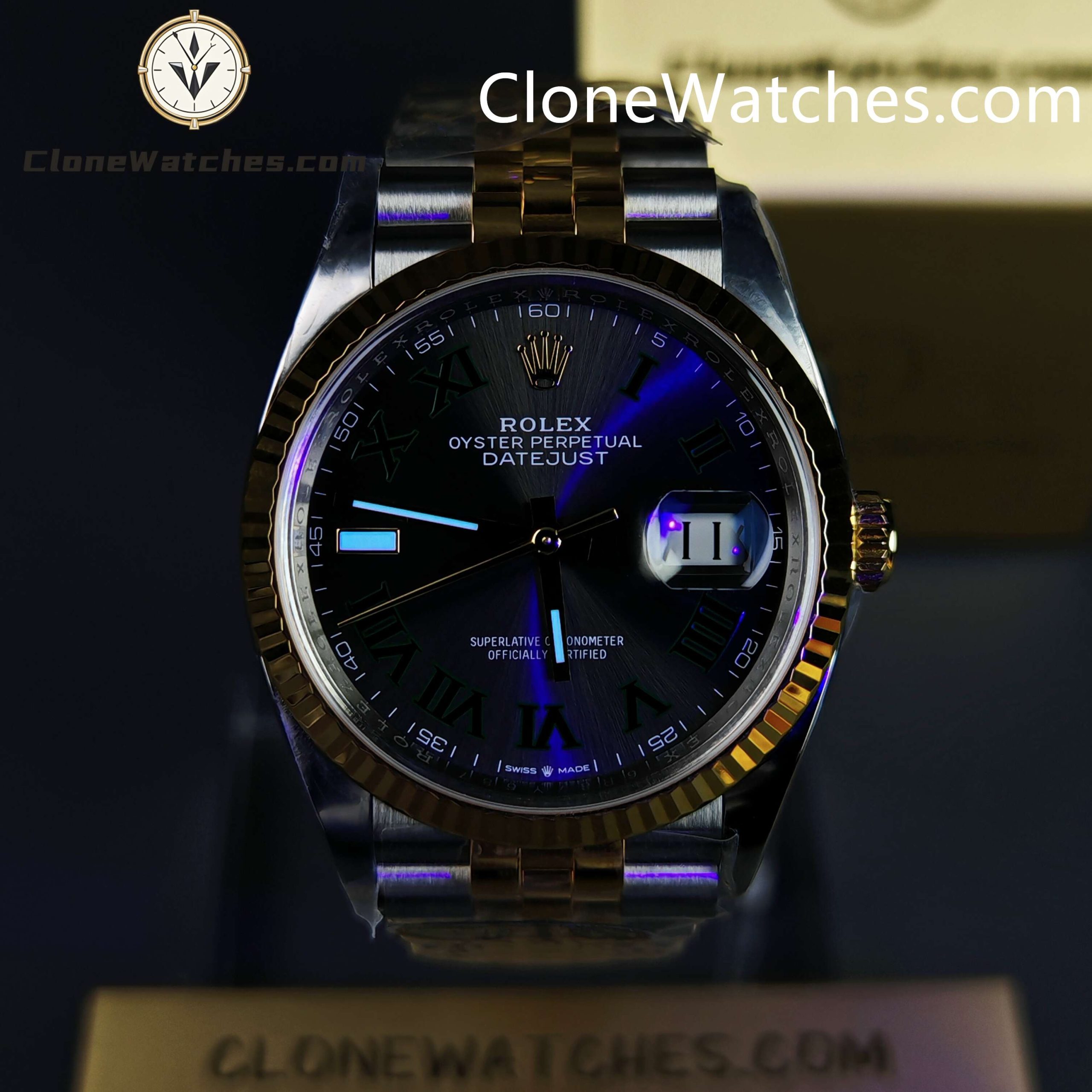 Rolex Super Clone Watches 1:1 DateJust Gray Roman Dial M126233 – 0035 Jubilee 36MM 3235 Movement