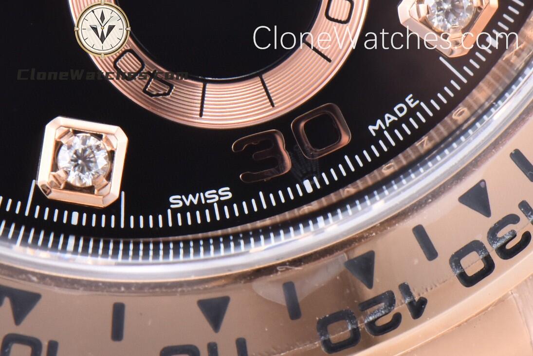 Rolex Super Clone Watches 1:1 Daytona Rose Gold M116505-0015 4130 Movement