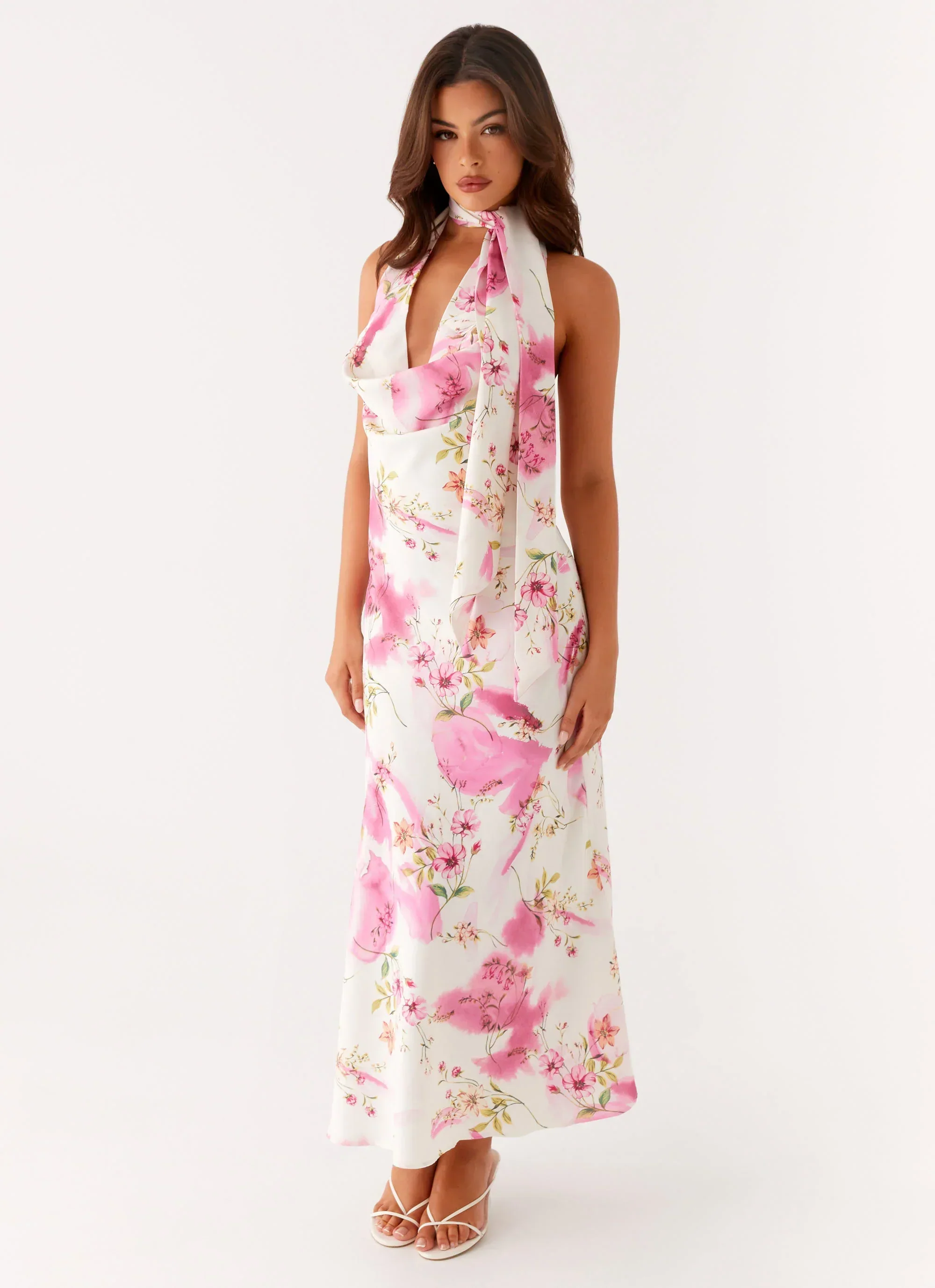Jensen Midi Dress - Ivory Floral Print