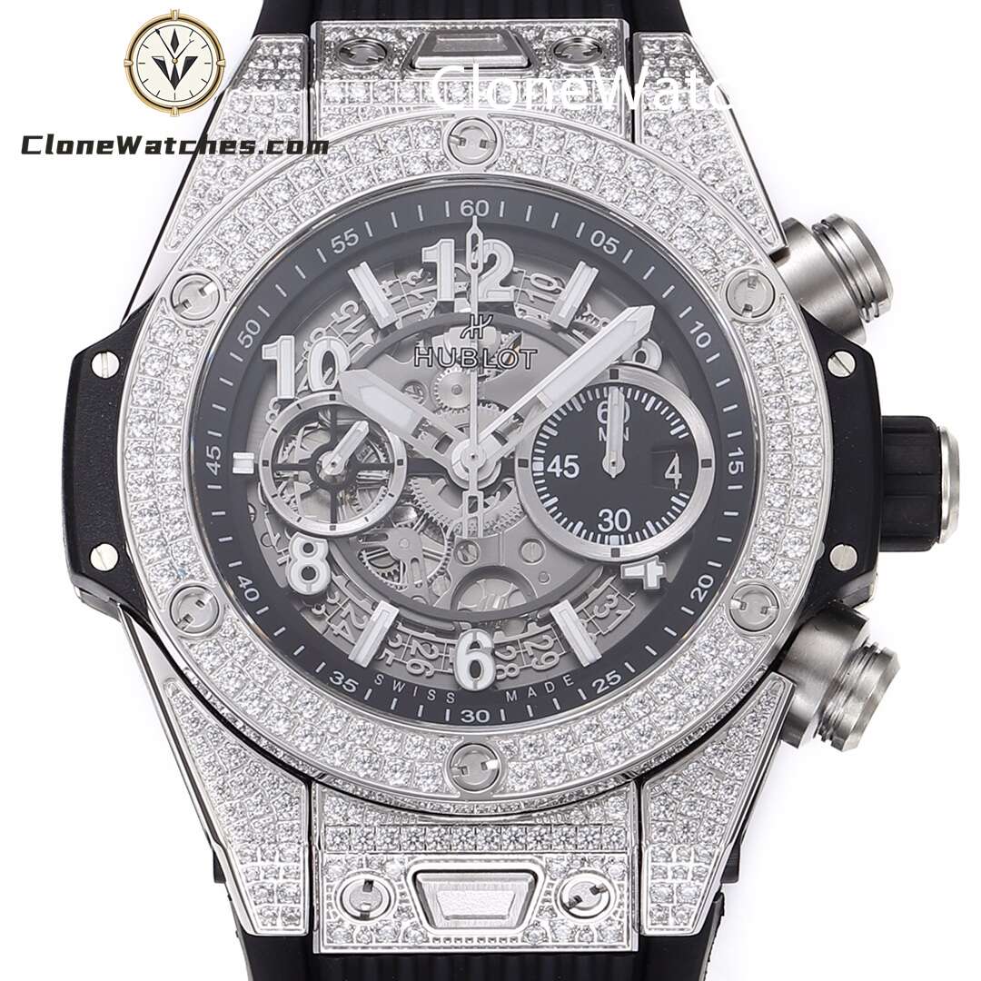 Hublot Super Clone Watches 1:1 Big Bang Unico Titanium Pavé 42mm 441.NX.1171.RX.1704