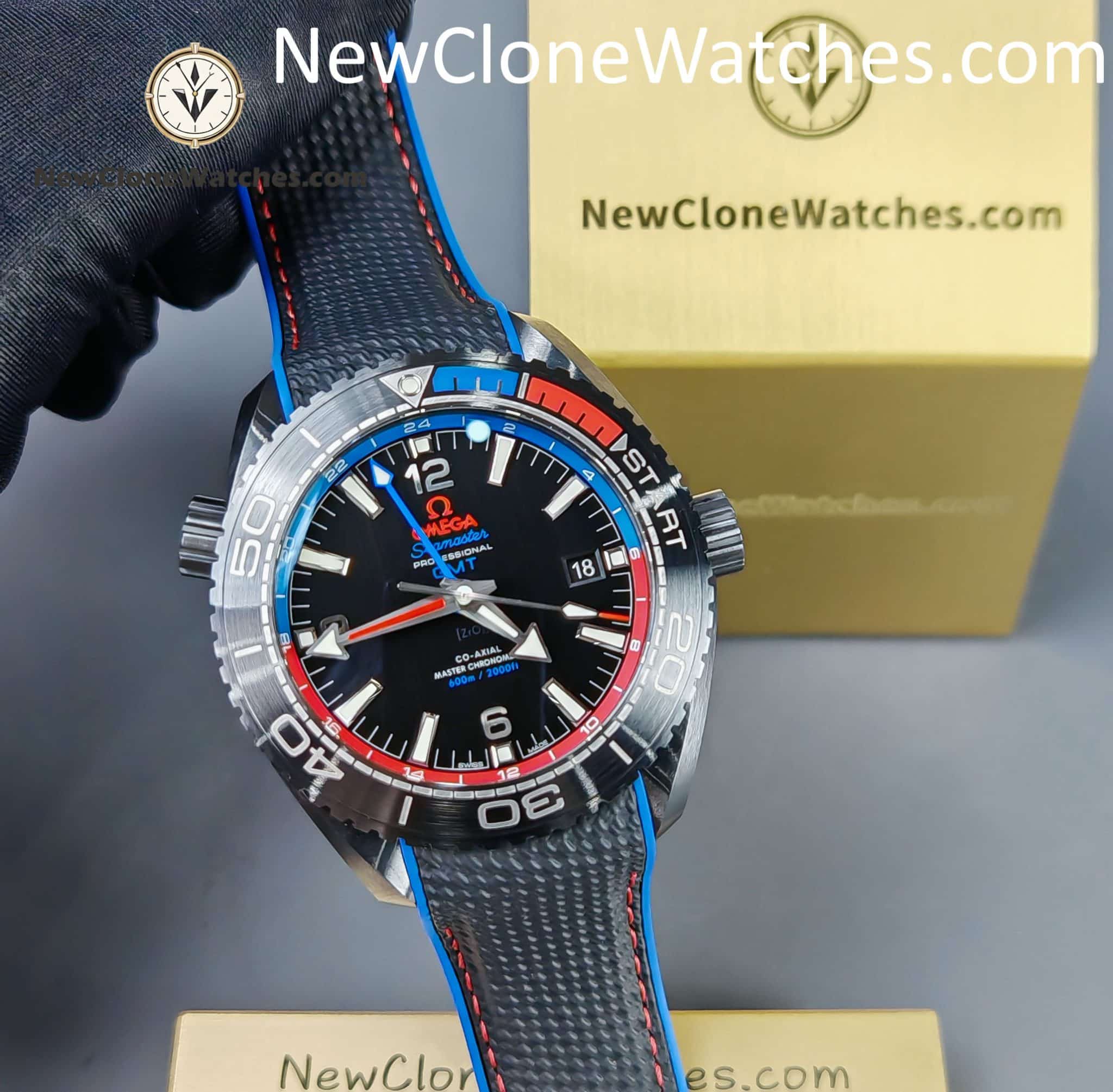OMEGA Super Clone Watches 1:1 Seamaster Planet Ocean 600M ��ETNZ�� Deep Black 215.92.46.22.01.004 45.5MM