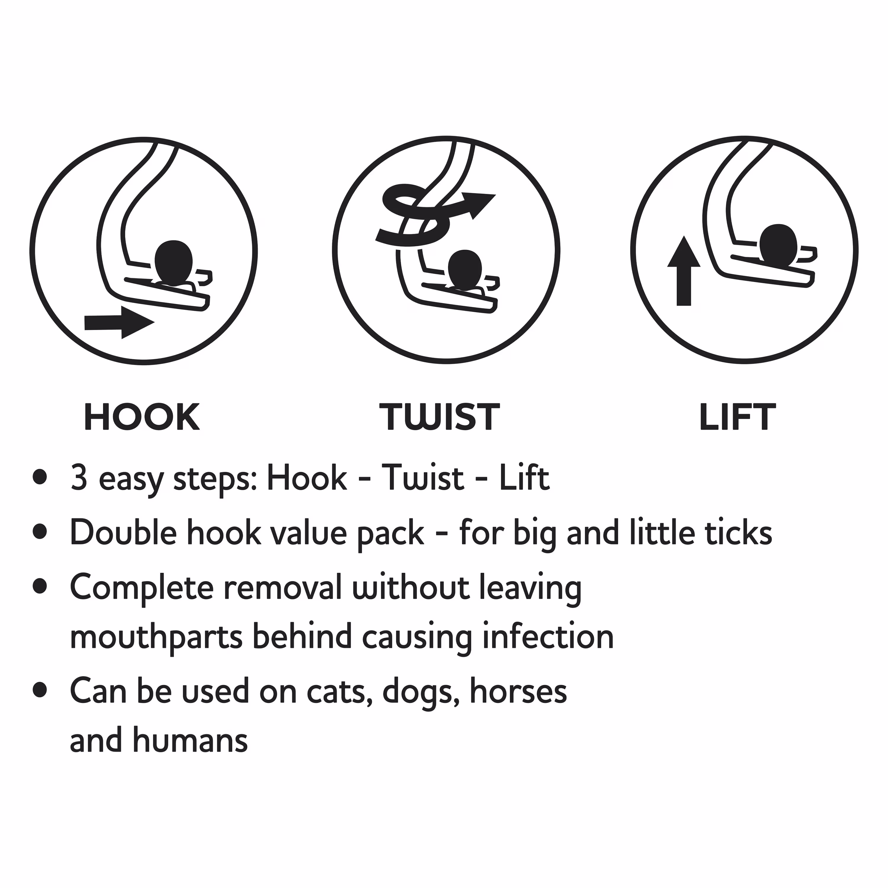 Vibrant Life Medium and Large Tick Removers, 2 Pack