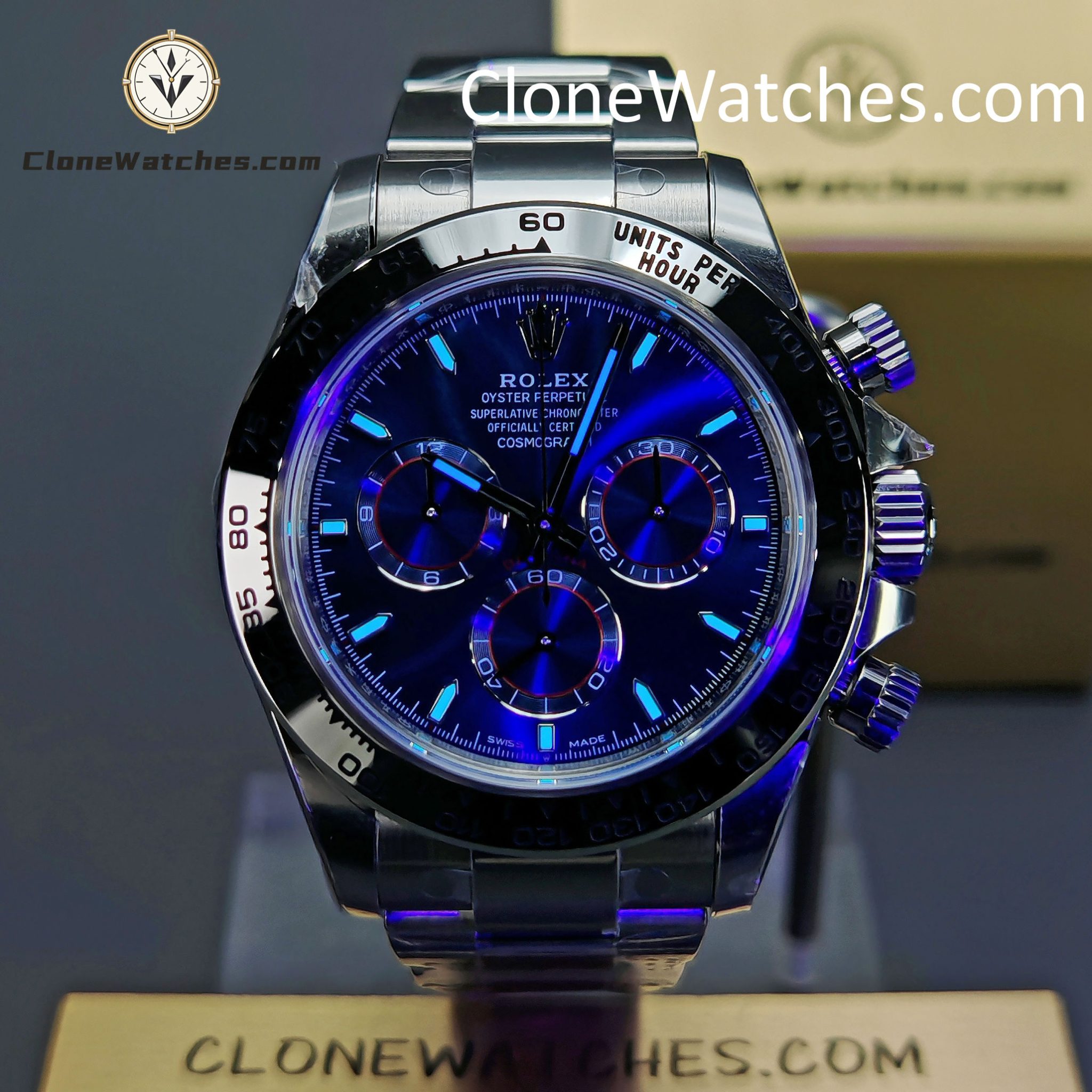 Rolex Super Clone Watches 1:1 Daytona Blue Dial M126509-0005 4131 Movement