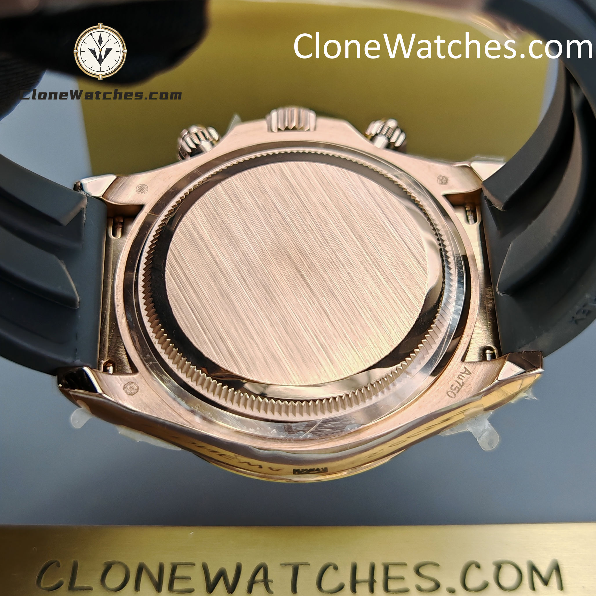 Rolex Super Clone Watches 1:1 Daytona Rose Gold Brown Dial M126515LN-0010 4131 Movement Rubber Strap