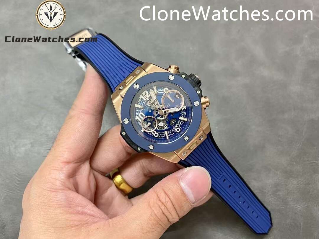 Hublot Super Clone Watches 1:1 Big Bang Unico King Gold Blue Ceramic 42MM 441.OL.5181.RX