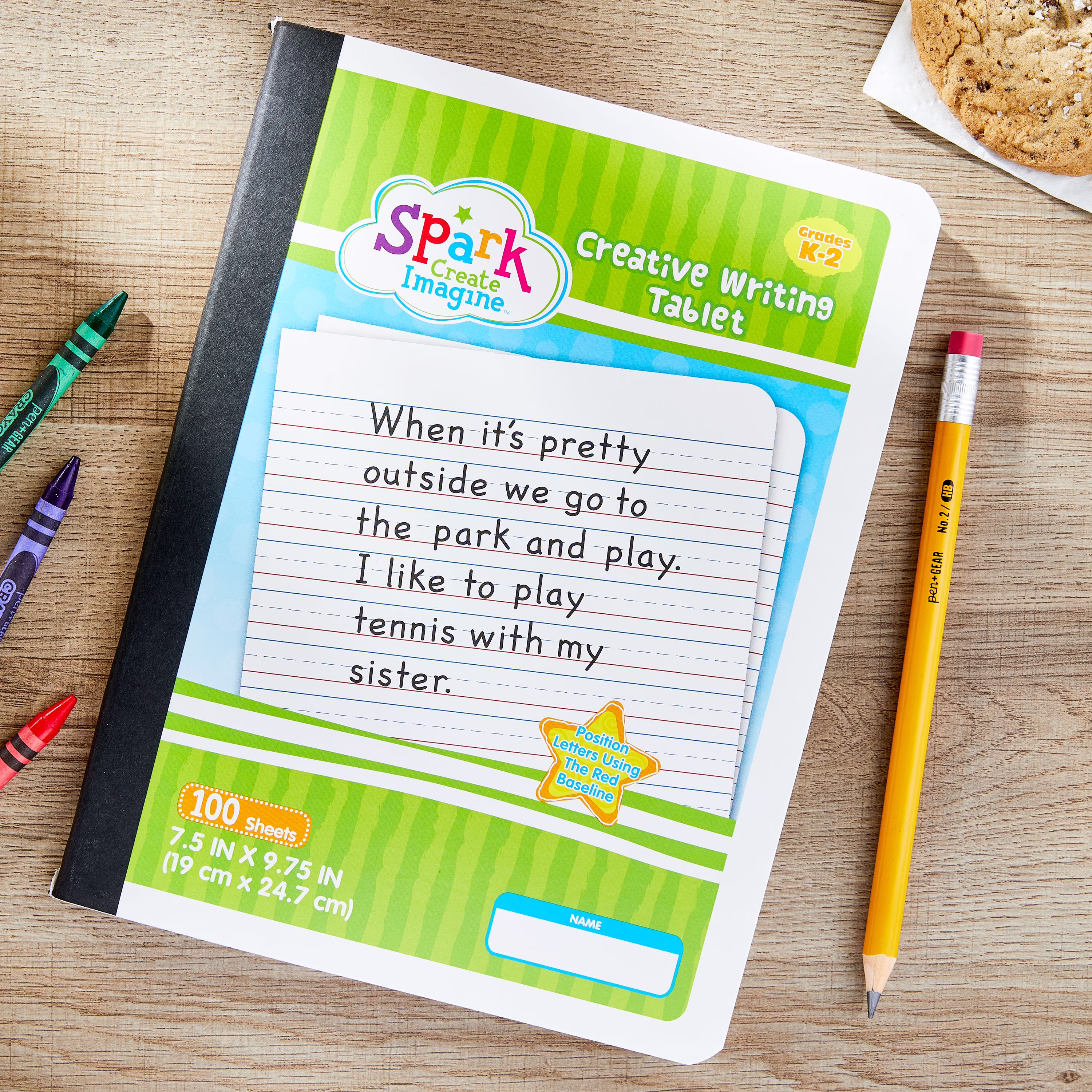 Spark Create Imagine Primary Composition Book, 100 Sheets, 9.75 x 7.5, Primary Ruled Paper