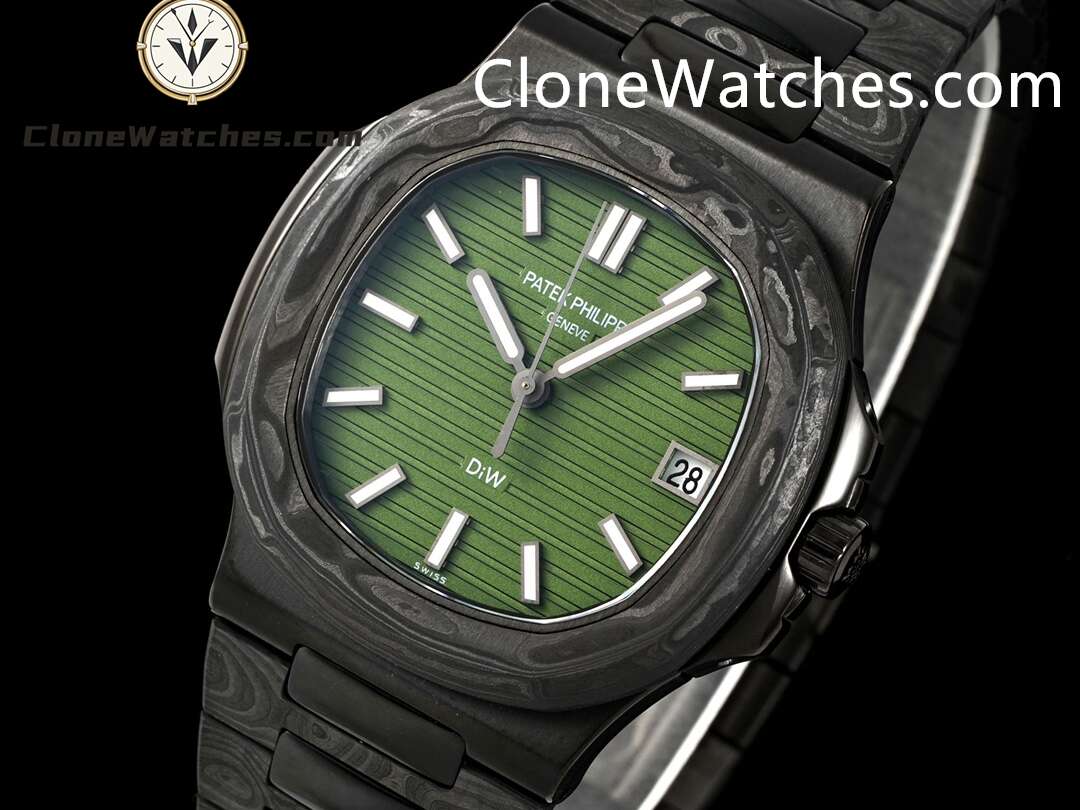 Modified Super Clone Watches 1:1 DiW Patek Philippe Nautilus 5711 BLACK GRAIL KHAKI