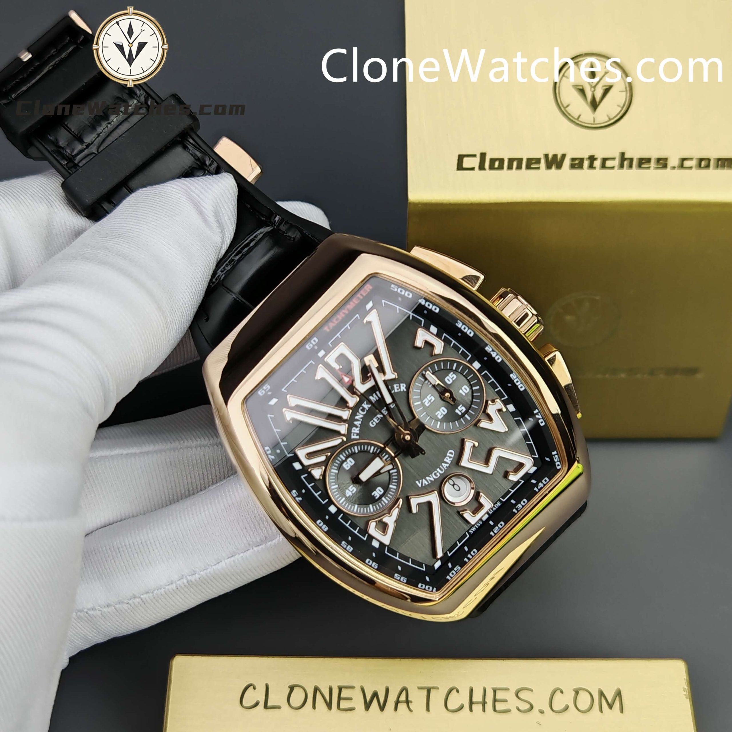 Franck Muller Super Clone Watches 1:1 Vanguard 45CCGLDBRNLD1 44MM