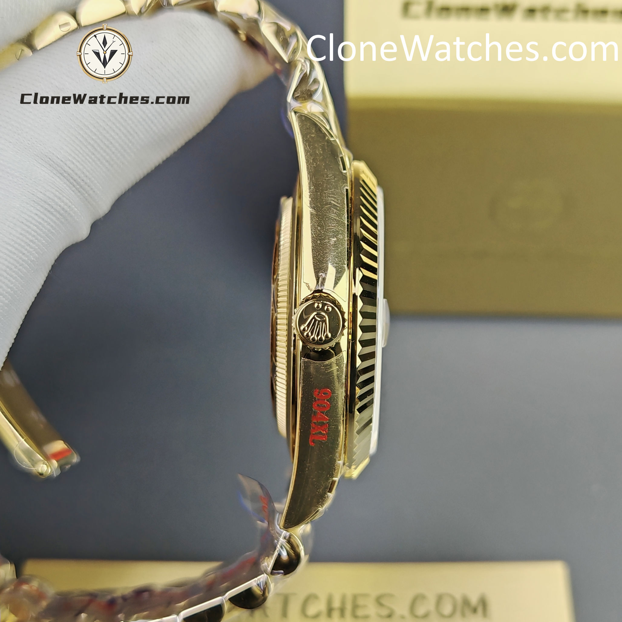 Rolex Super Clone Watches 1:1 Day Date 18K Gold 40mm M228238-0006 3255 Movement