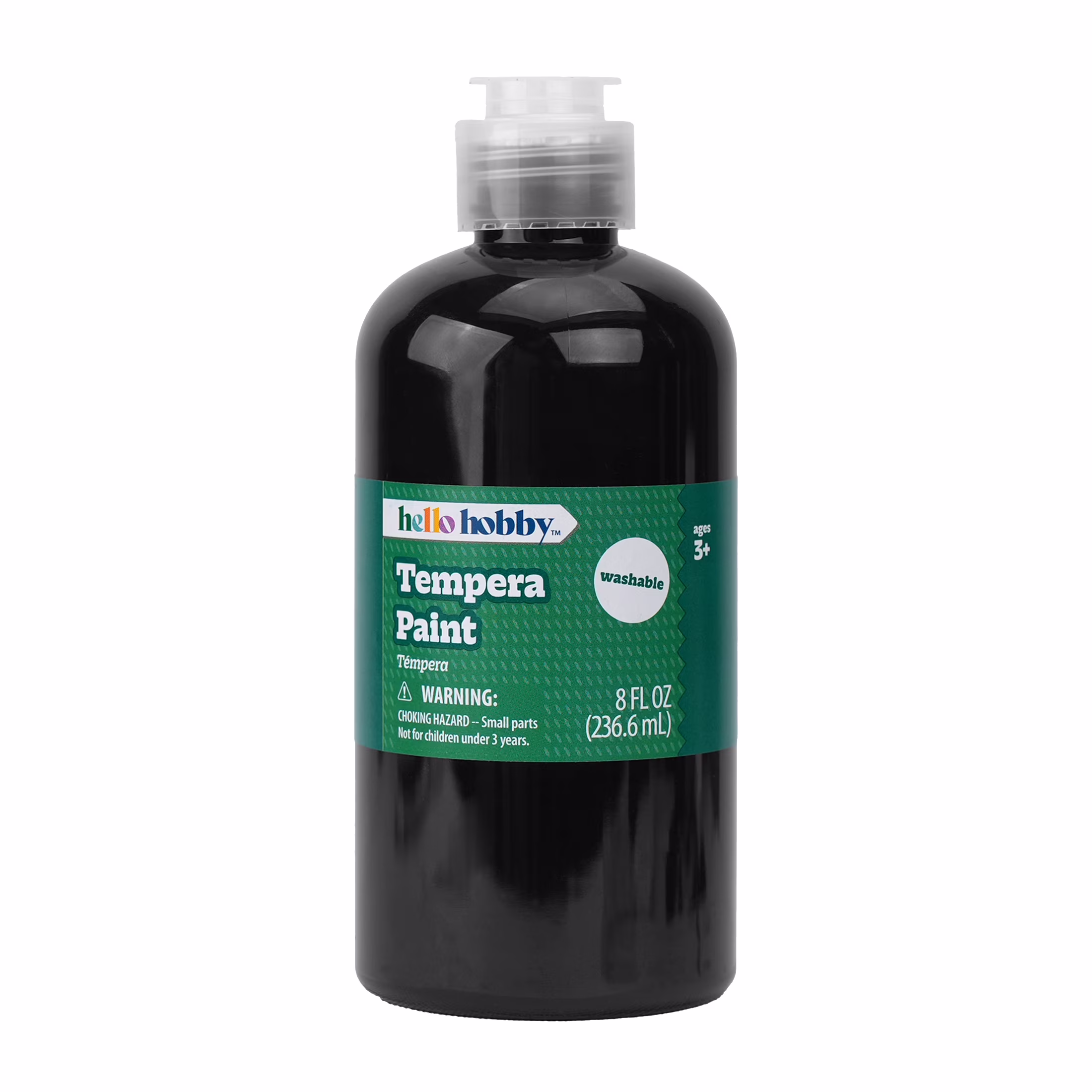 Hello Hobby 8 fl oz White Tempera Paint, Washable Craft Paint for Kids, Teachers, and School Projects