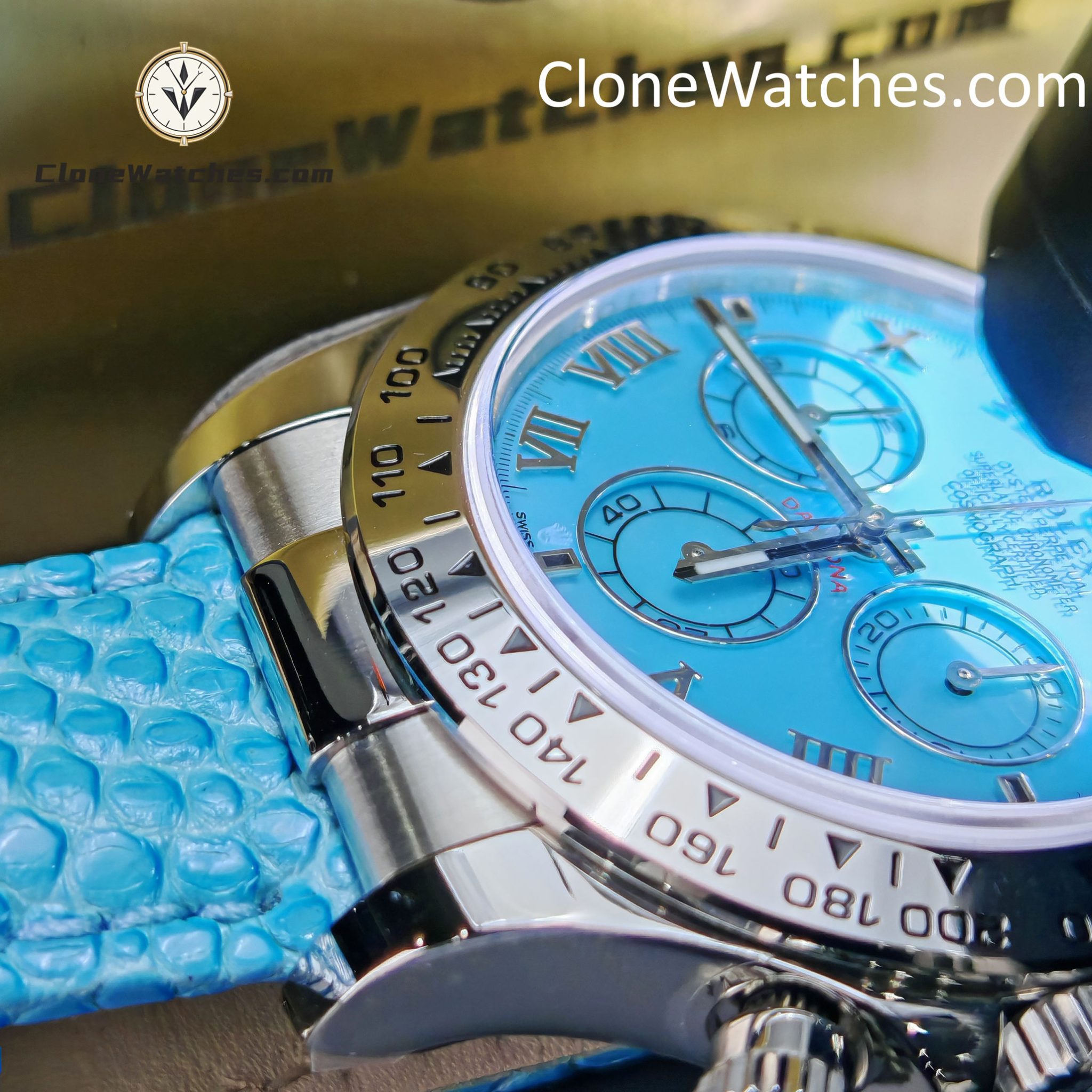 Rolex Super Clone Watches 1:1 Daytona M116519 Beach Blue 4130 Movement
