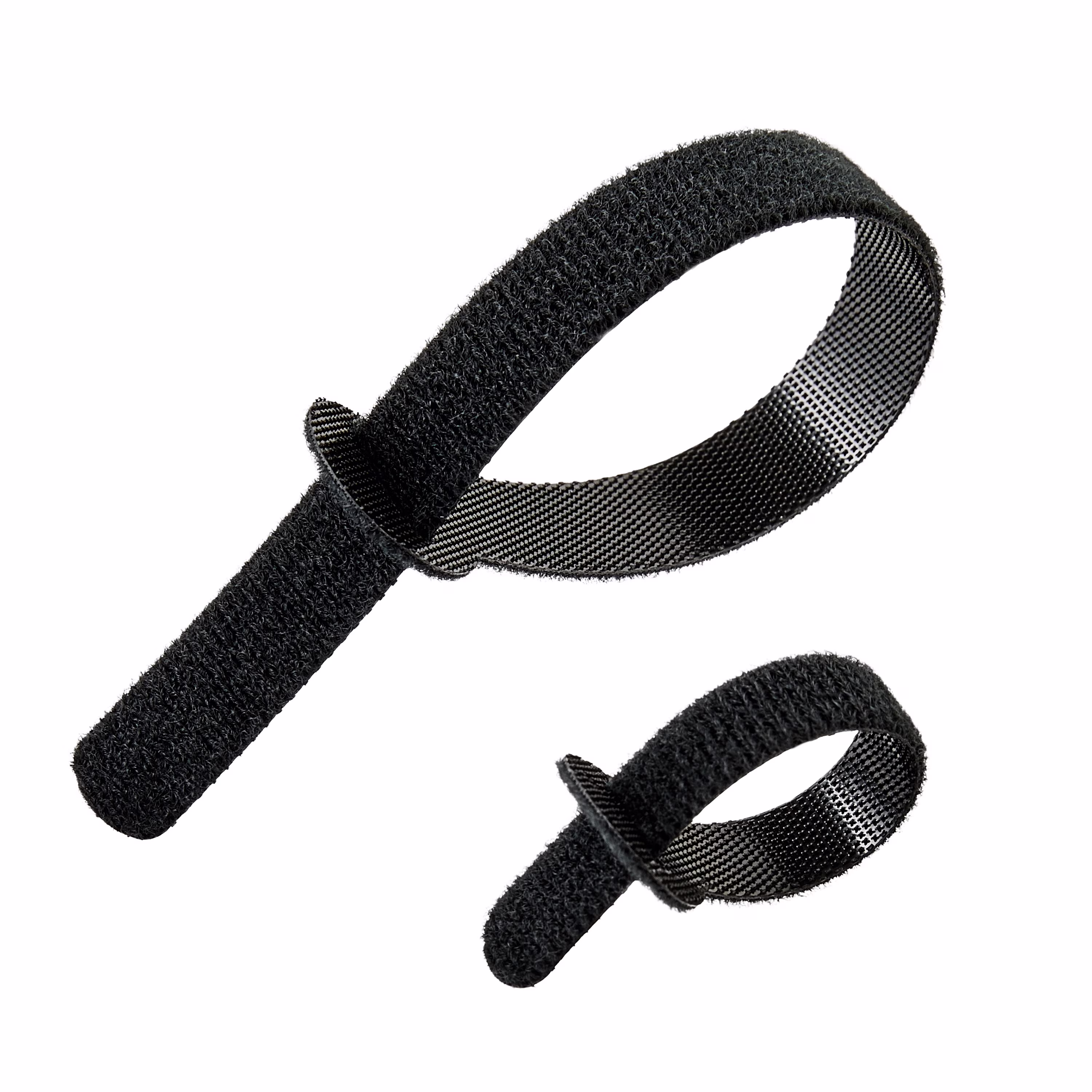Hyper Tough 4IN and 8IN Hook & Loop Straps, Black, 20 Count