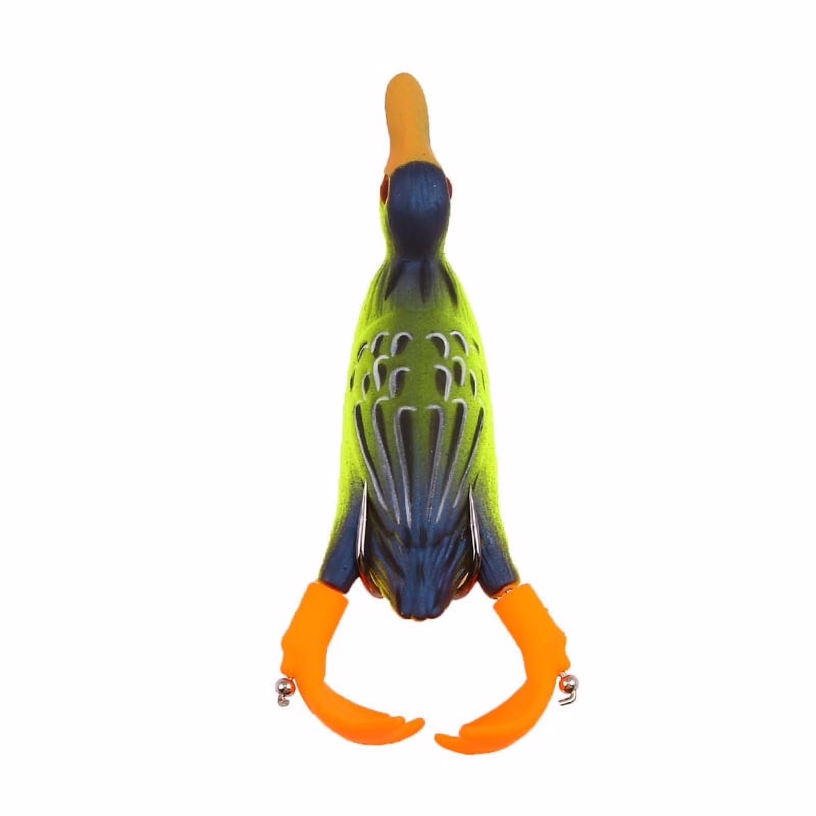 Momihoom Duck Lure Soft Bait Silicone Fishing Lures Hooks, Realistic Double Propeller Floating Duckling Swimming Lures for Freshwater Saltwater Fishing Lures Kit