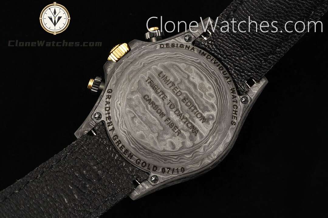 Modified Super Clone Watches 1:1 DiW Rolex Daytona NTPT Carbon GRADIENT GREEN GOLD