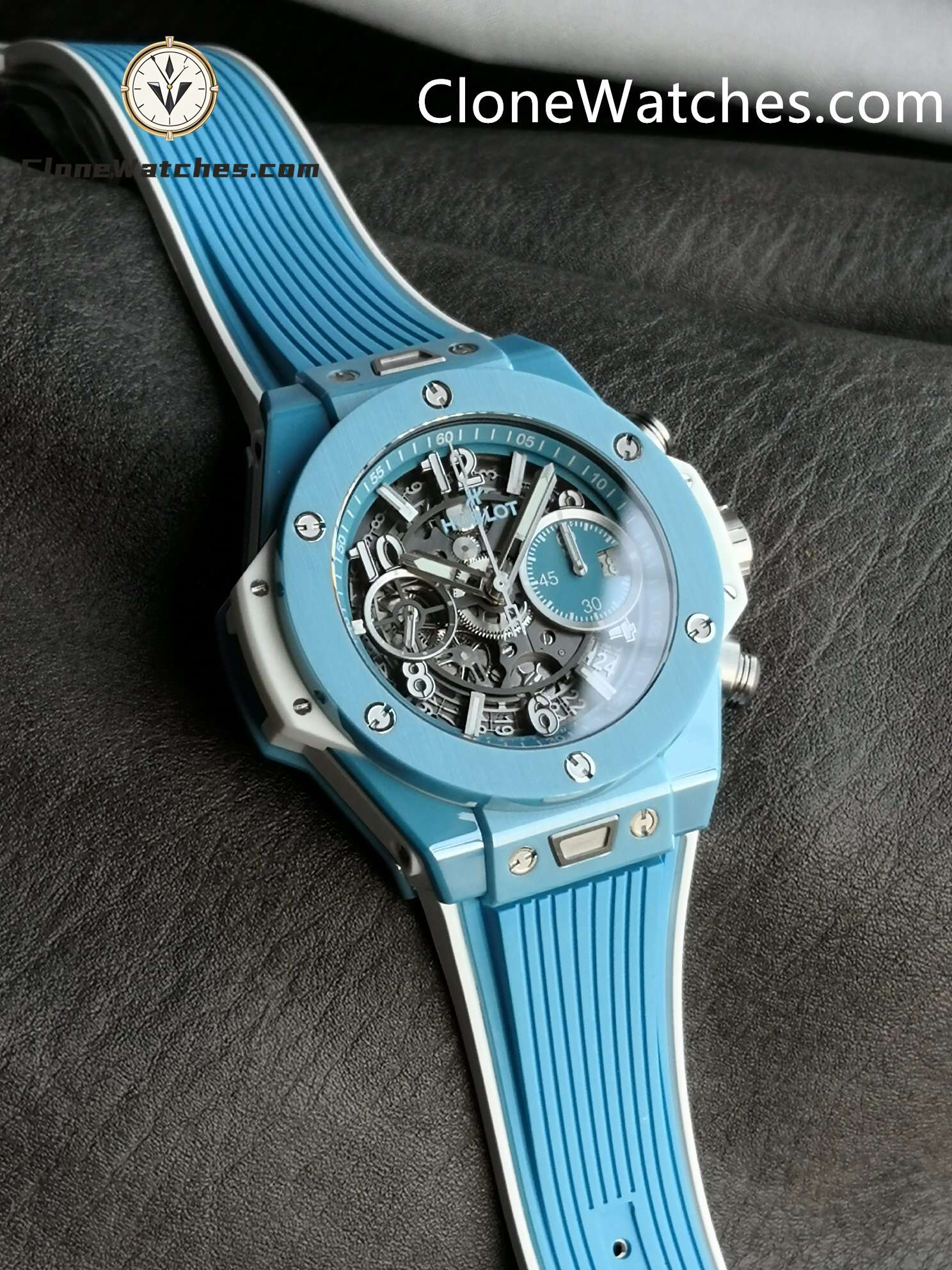 Hublot Super Clone Watches 1:1 BIG BANG UNICO SKY BLUE 42MM 441.EX.5120.RX