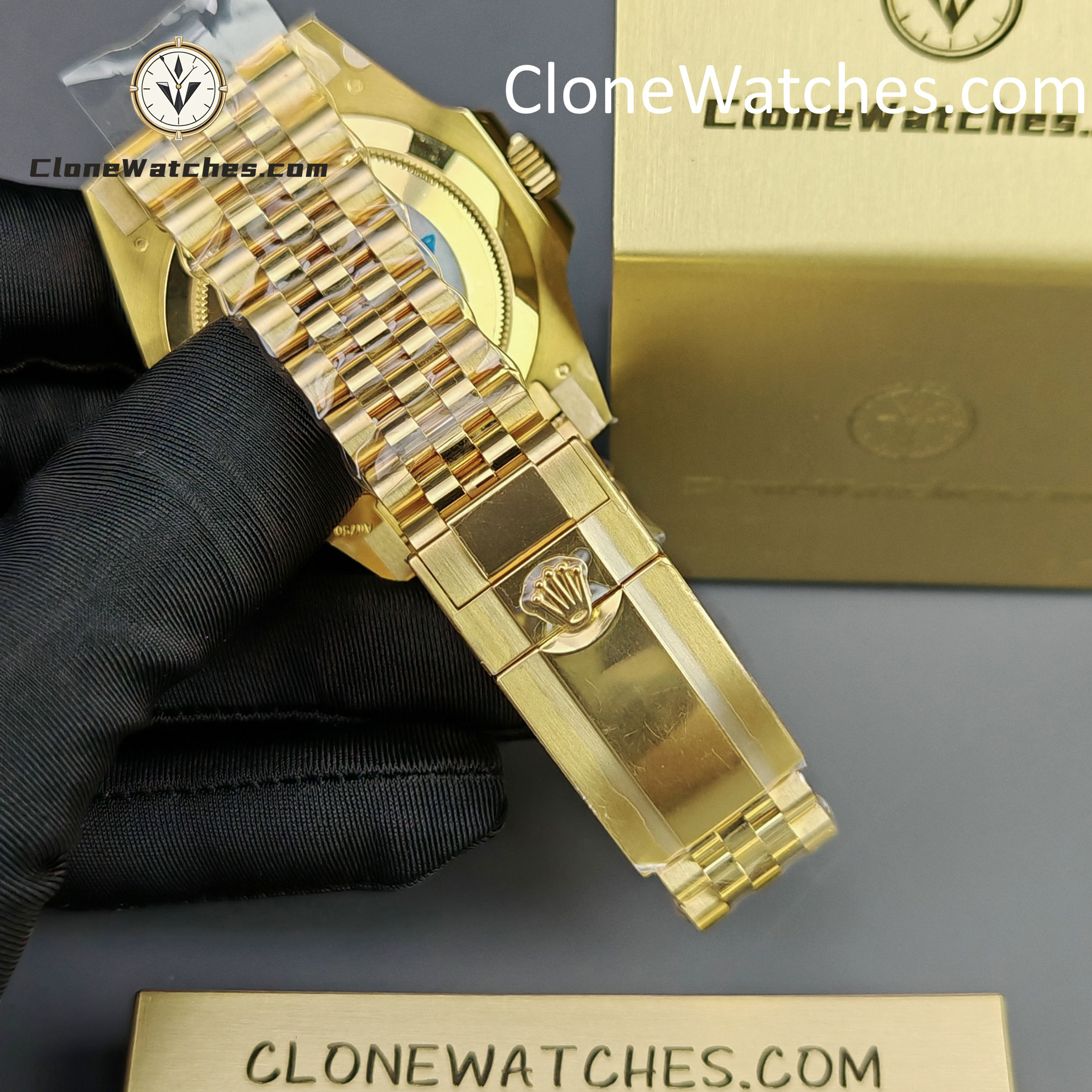 Rolex Super Clone Watches 1:1 GMT Master II 18k Gold 126718GRNR-0002 Jubilee 3285 Movement