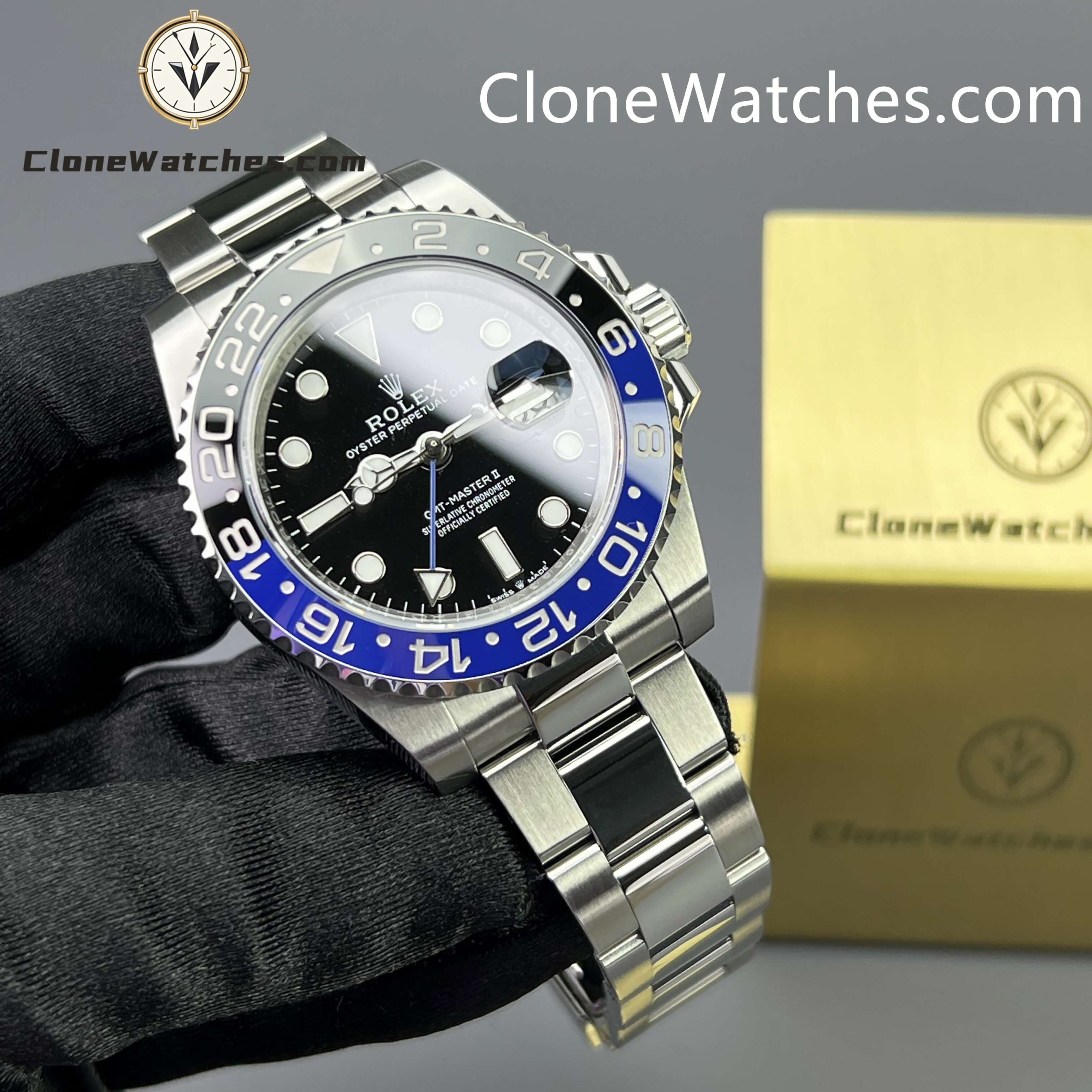 Rolex Super Clone Watches 1:1 BATMAN GMT Master II M126710blnr Oyster 3285 Movement