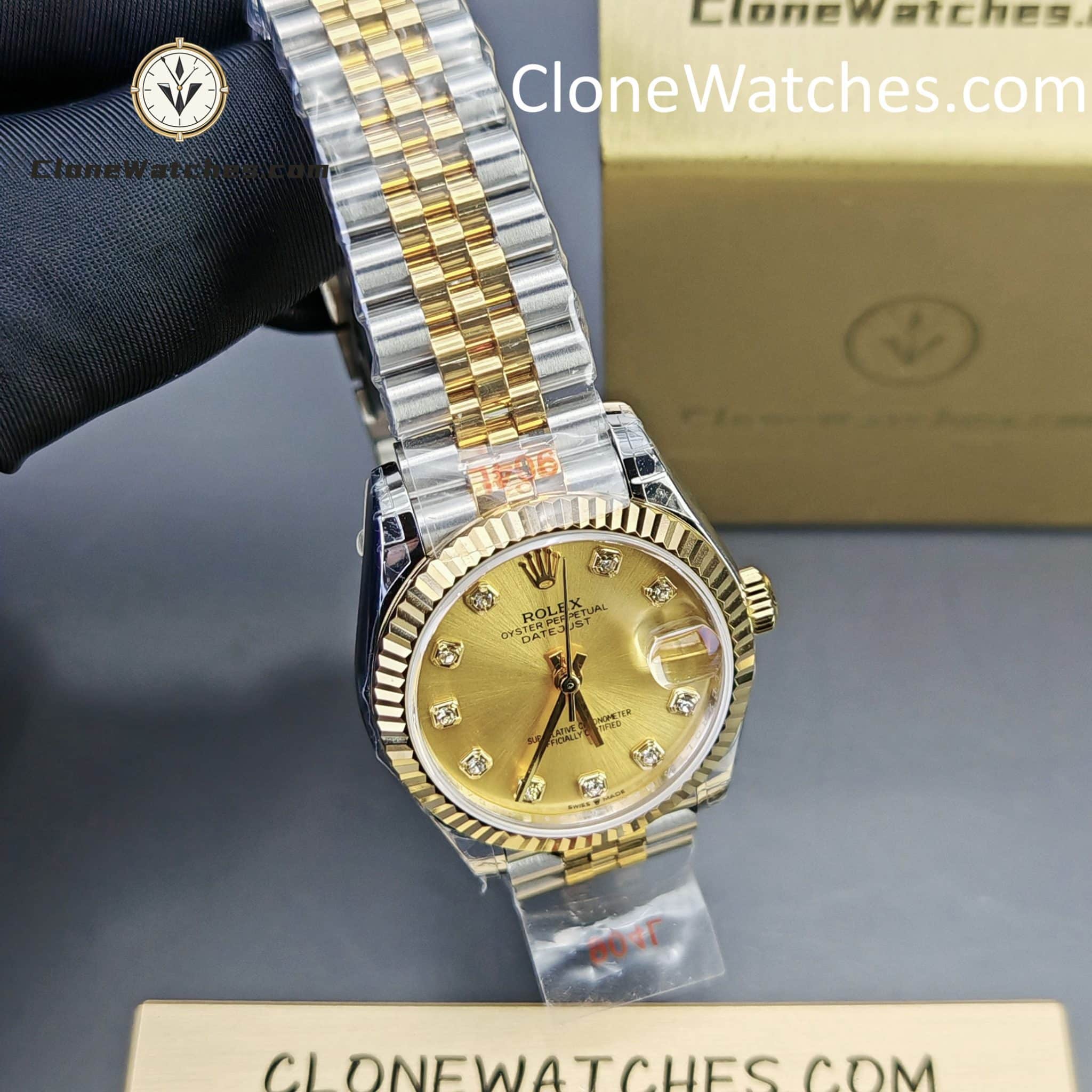 Rolex Super Clone Watches 1:1 DateJust m278273-0026 Jubilee 31MM 2236 Movement