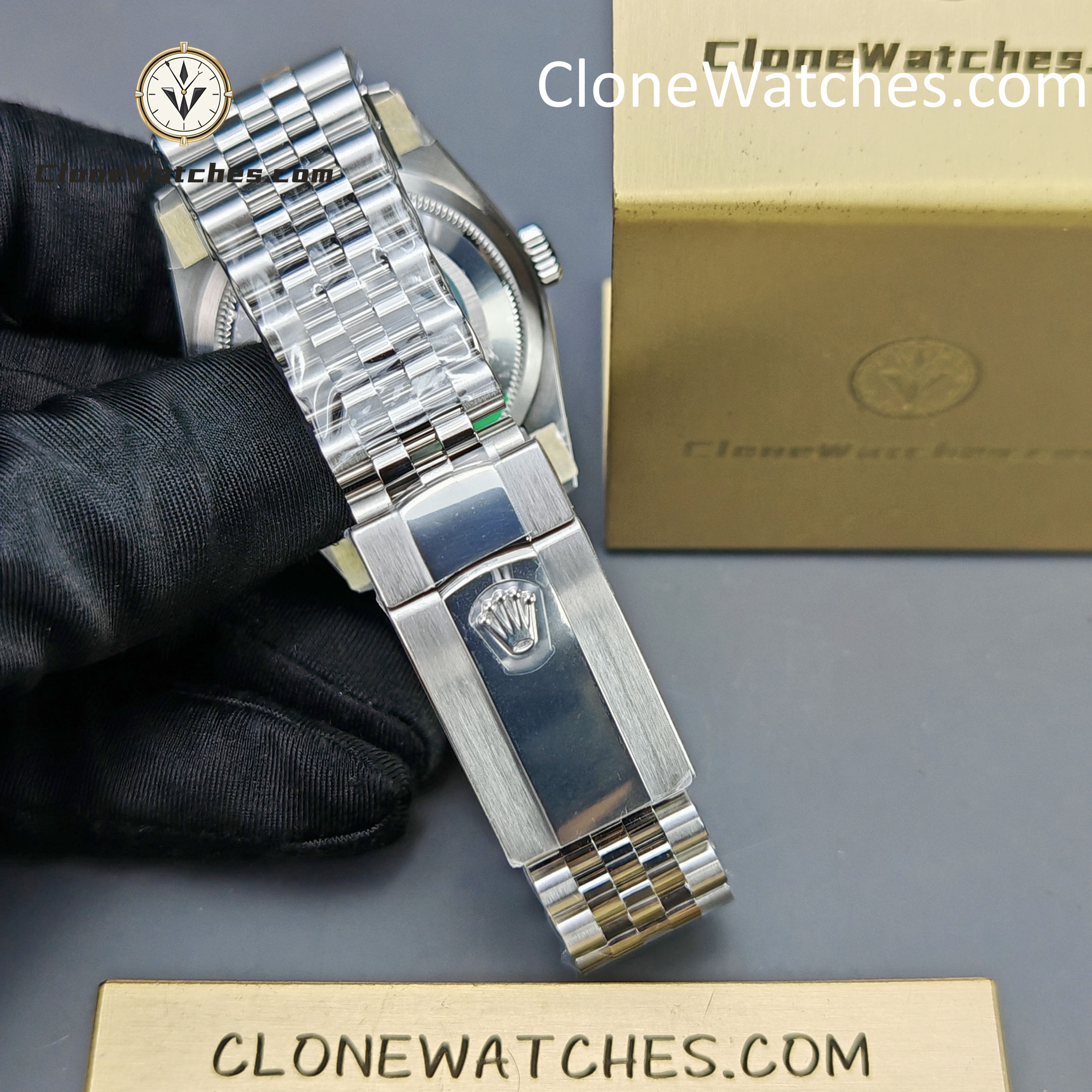 Rolex Super Clone Watches 1:1 DateJust Grey Roman Dial Jubilee 36MM m126234-0045 3235 Movement