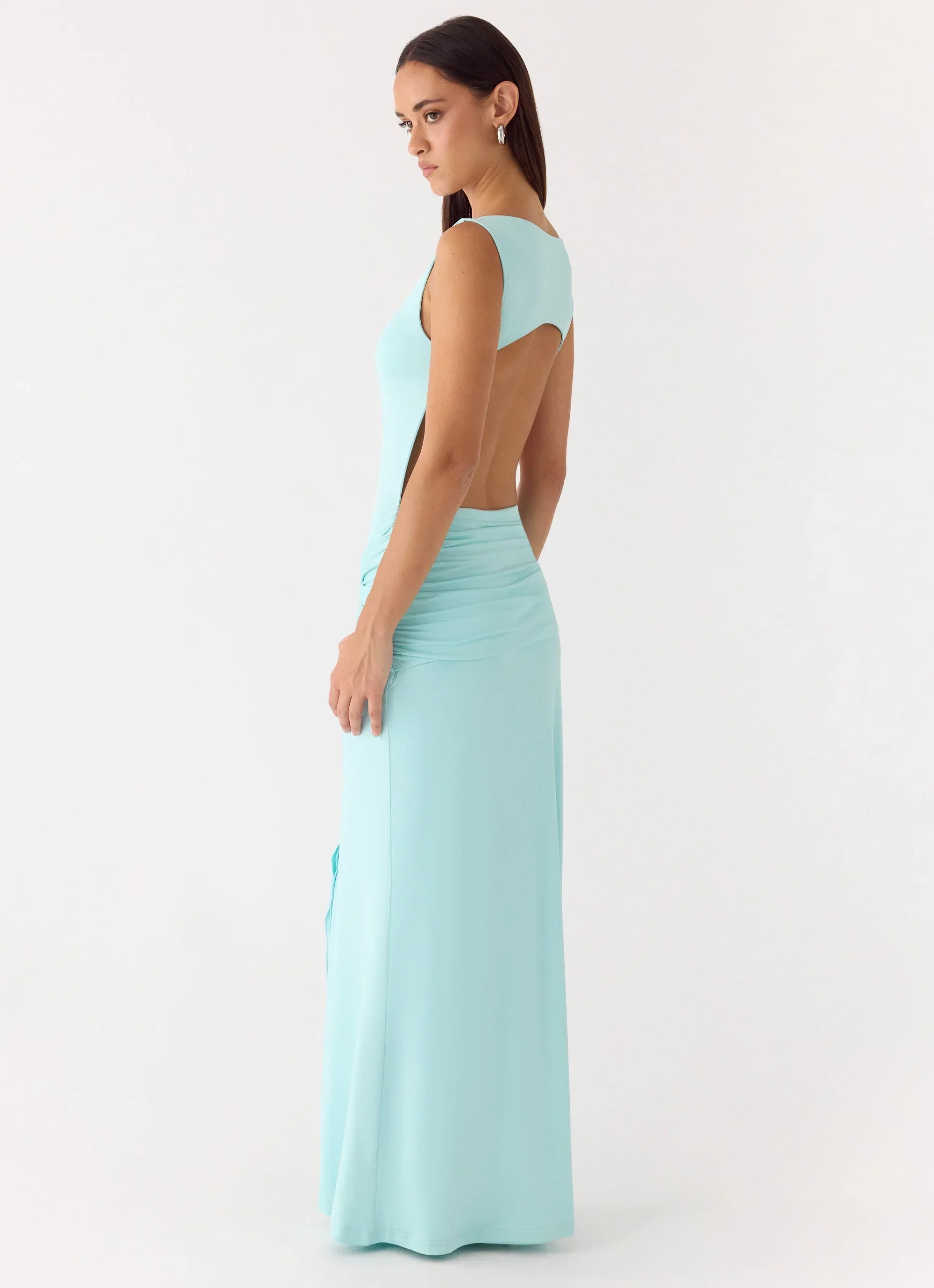 Fault Line Maxi Dress - Aqua