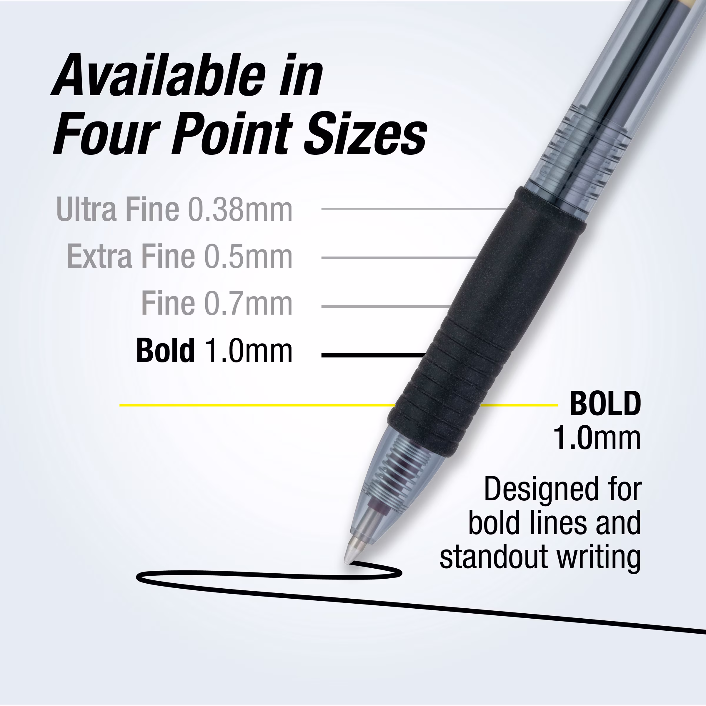 Pilot G2 Retractable Gel Ink Pens, Bold Point, Black, 2 Count