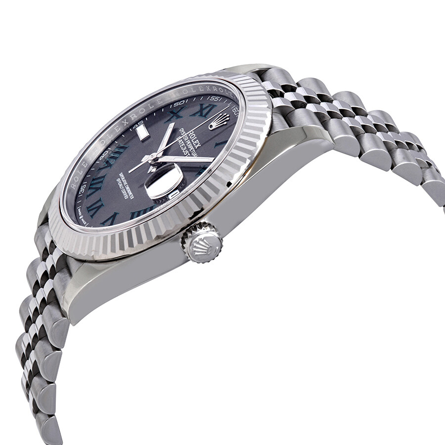 Rolex Datejust 41 Slate Dial Automatic Men s Steel and White Gold Jubilee Watch 126334GYRO（Lifetime free warranty+90-days replacement service & Refund!.）