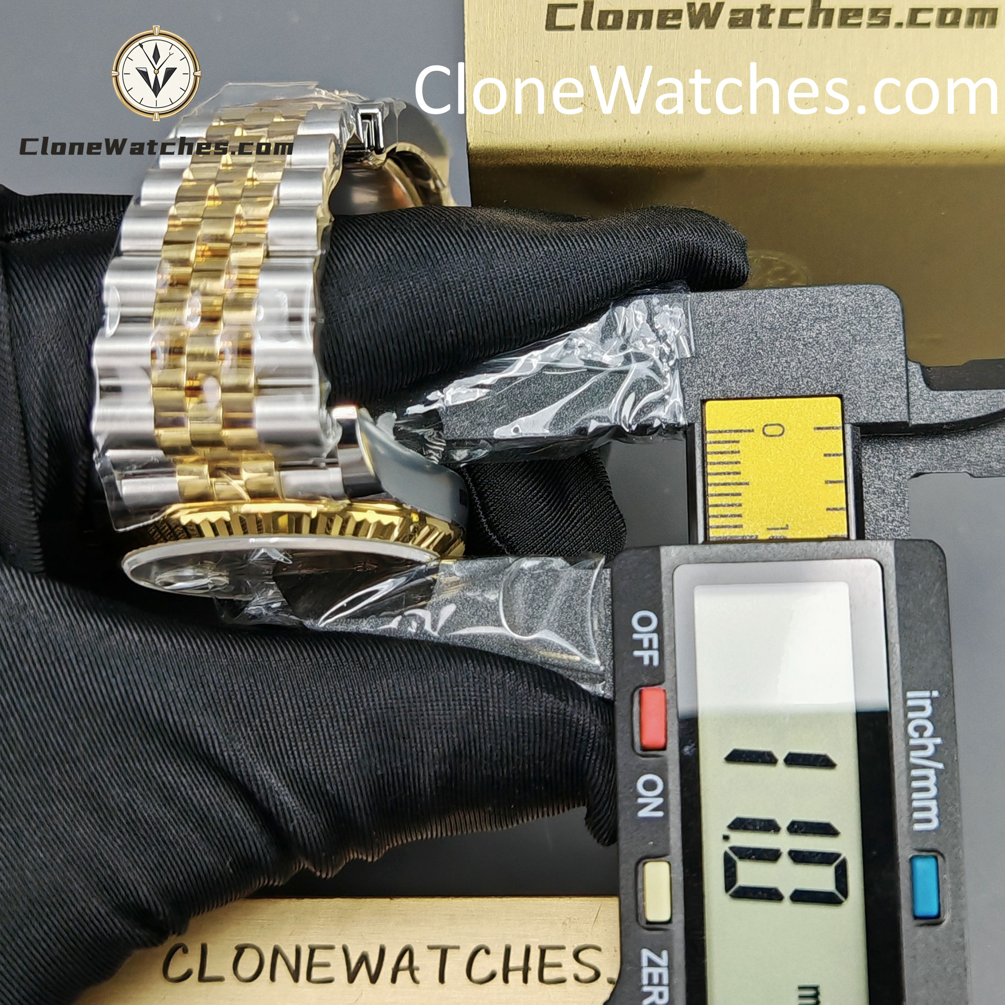 Rolex Super Clone Watches 1:1 DateJust Gold Diamond Dial m126233-0017 Jubilee 36MM 3235 Movement