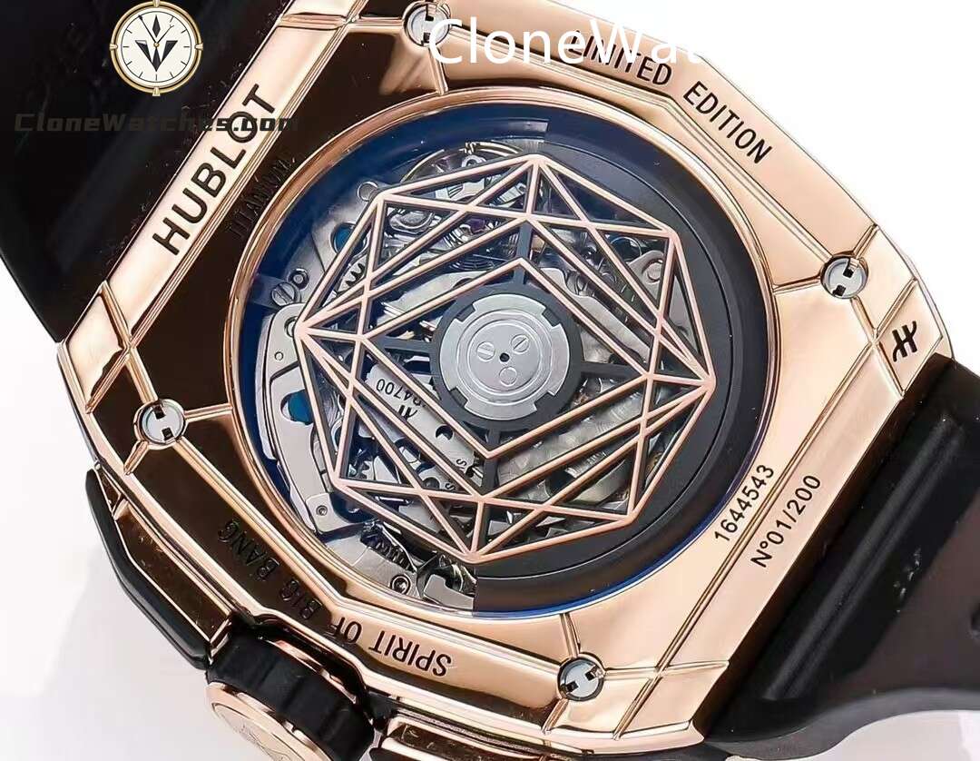 Hublot Super Clone Watches 1:1 Spirit of Big Bang Sang Bleu Rose Gold Blue 648.OX.0151.RX.MXM24