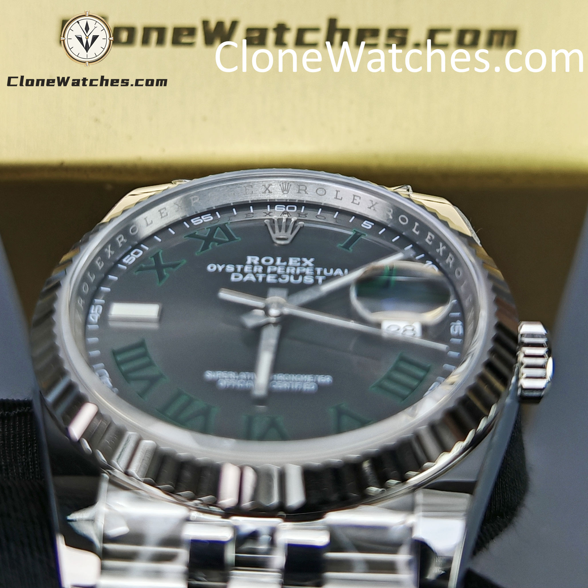 Rolex Super Clone Watches 1:1 DateJust Grey Roman Dial Jubilee 36MM m126234-0045 3235 Movement
