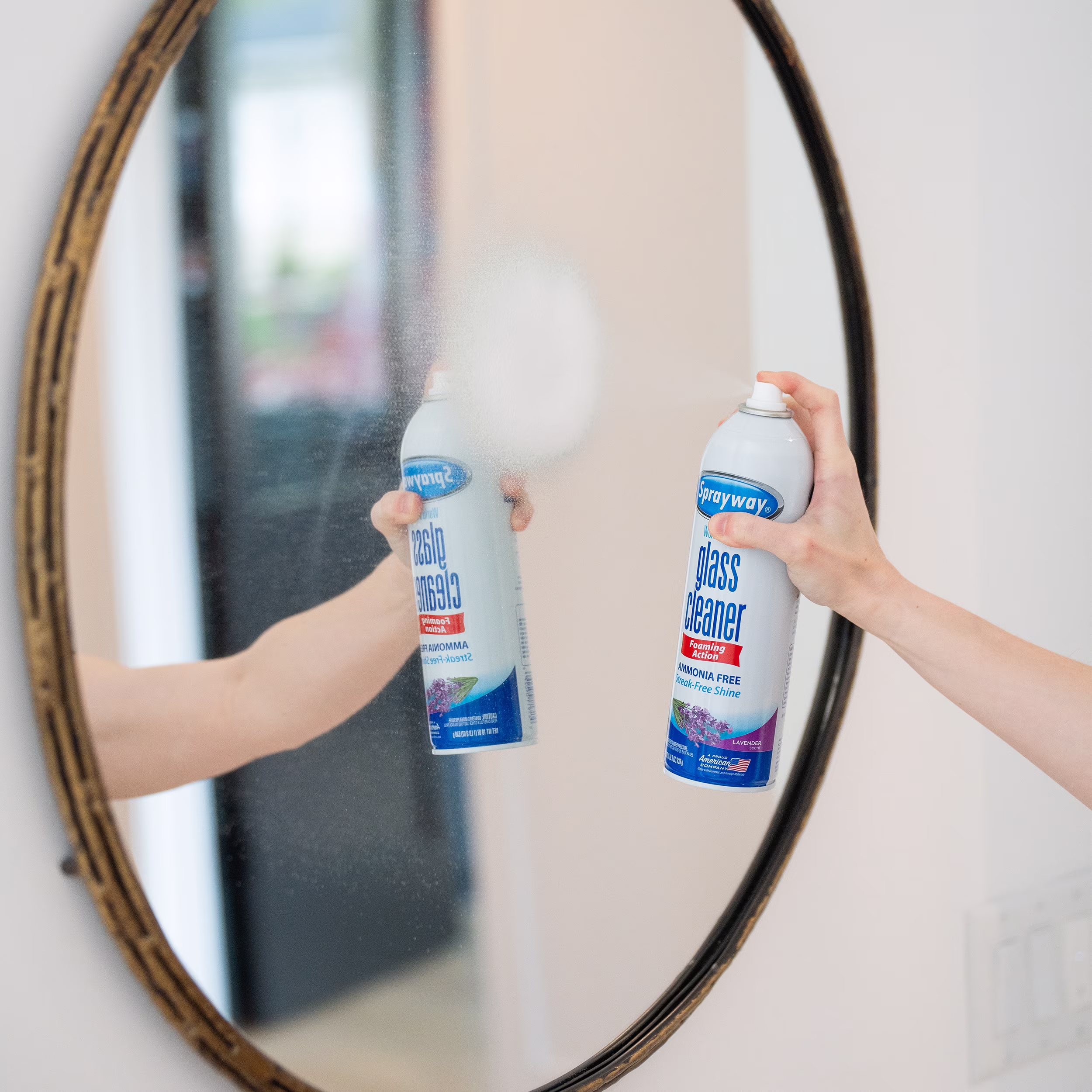 Sprayway Glass Cleaner Lavender Scent 19 oz Aerosol Spray - Streakless Shine