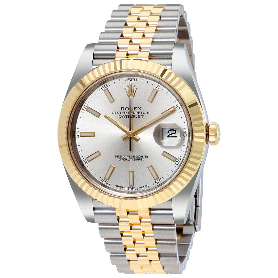 Rolex Datejust41 Silver Dial Steel and 18K Yellow Gold Jubilee Men s Watch 126333SSJ（Lifetime free warranty+90-days replacement service & Refund!.）