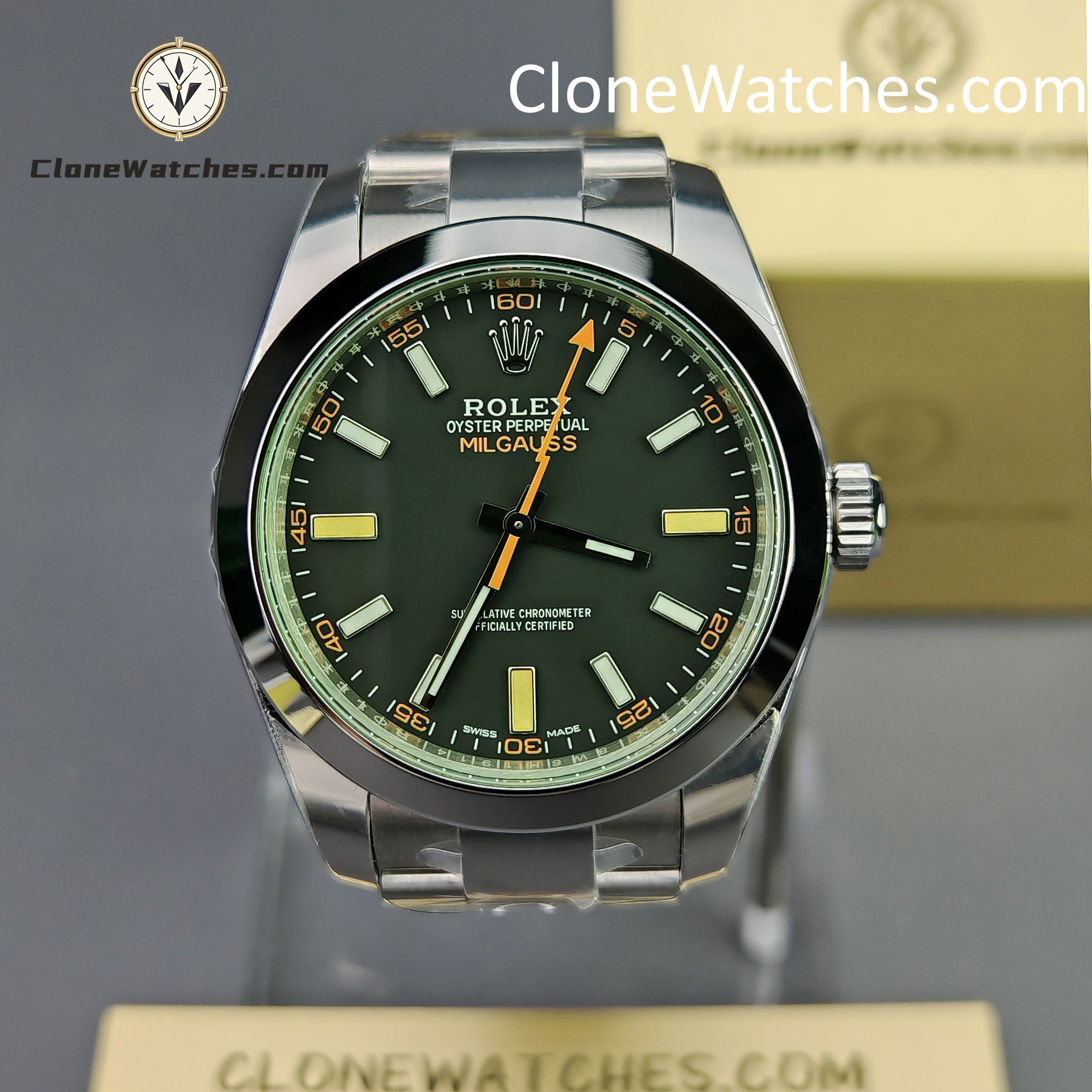 Rolex Super Clone Watches 1:1 Milgauss Black Dial M116400GV-0001 3131 Movement