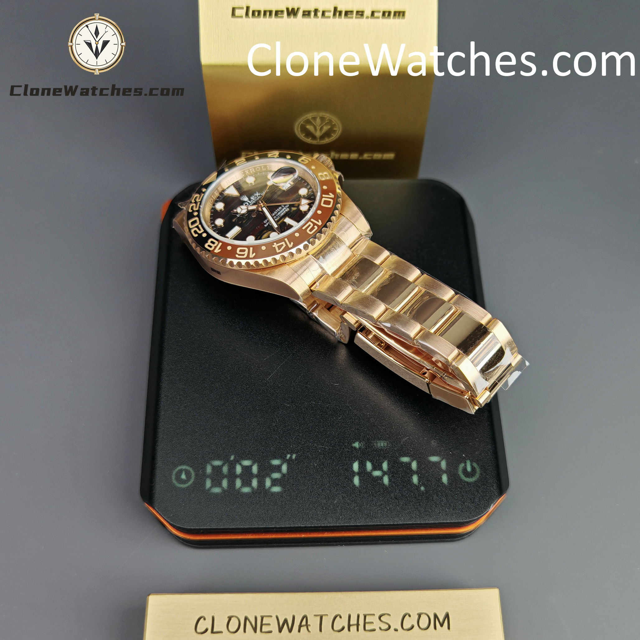 Rolex Super Clone Watches 1:1 GMT-Master II Rose Gold M126715CHNR-0002 Oyster 3285 Movement
