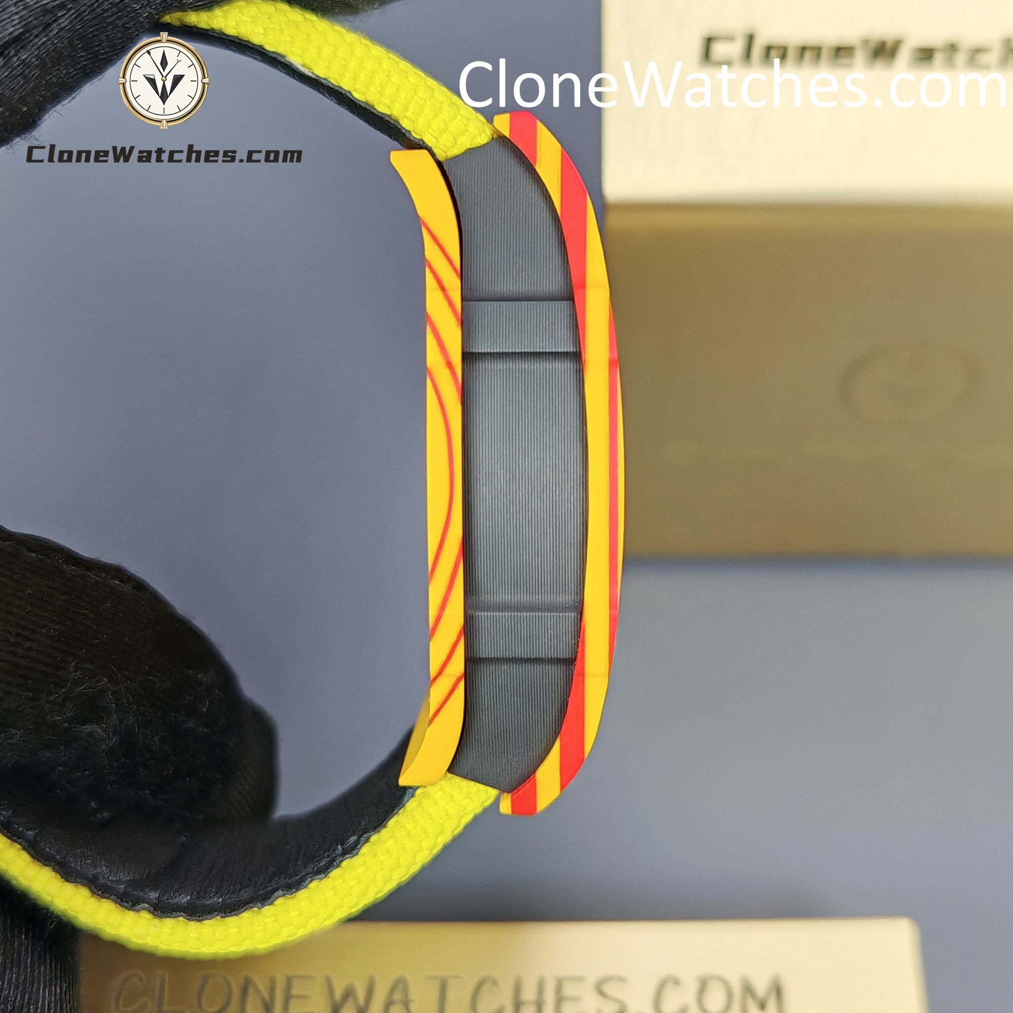 Richard Mille Super Clone Watches 1:1 RM 027 – 03 Tourbillon Rafael Nadal Yellow Strap