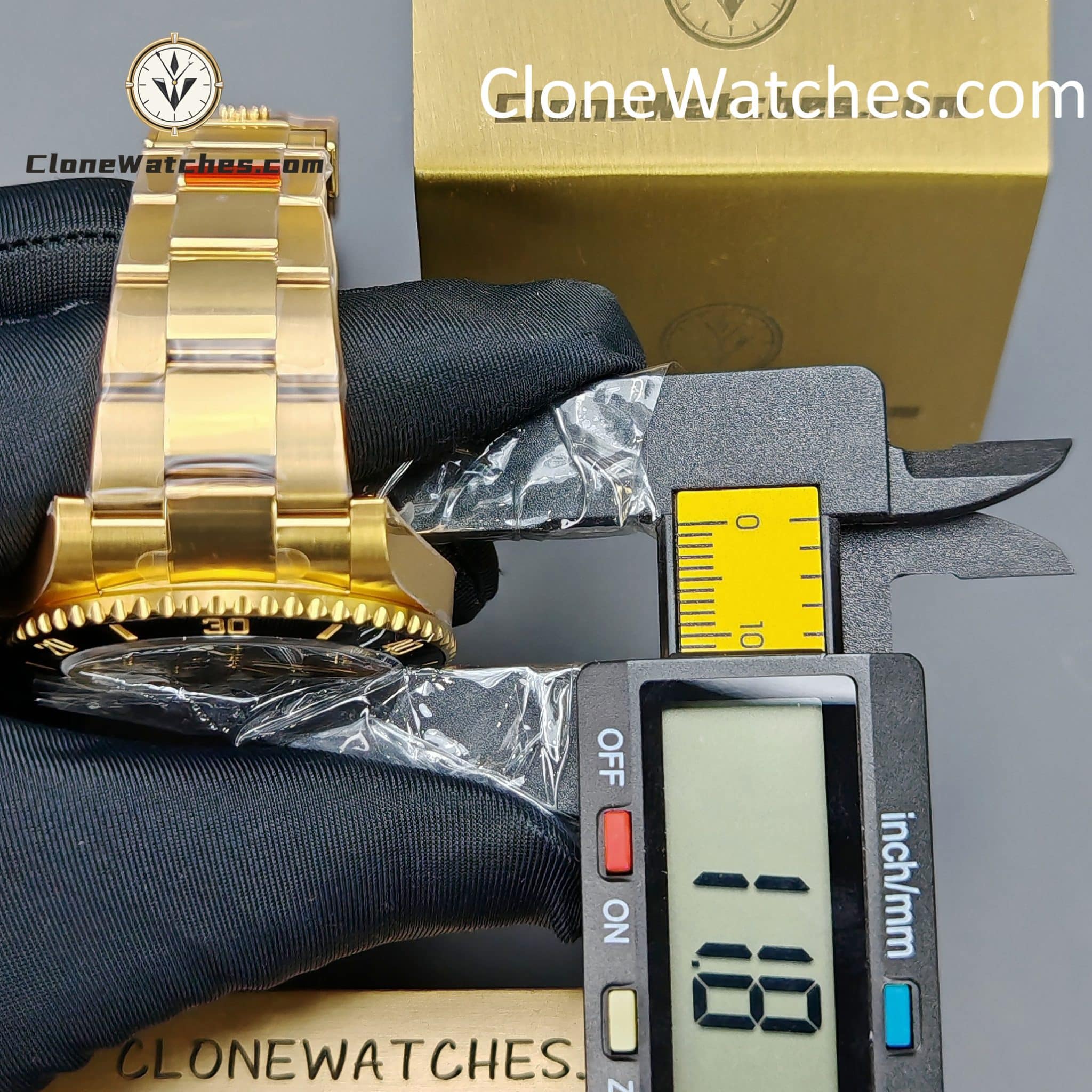 Rolex Super Clone Watches 1:1 18K Gold Black Dial Submariner 126618LN 3235 Movement