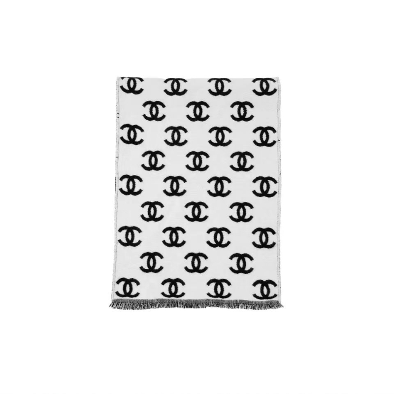 Chanel Scarf Double C Wool