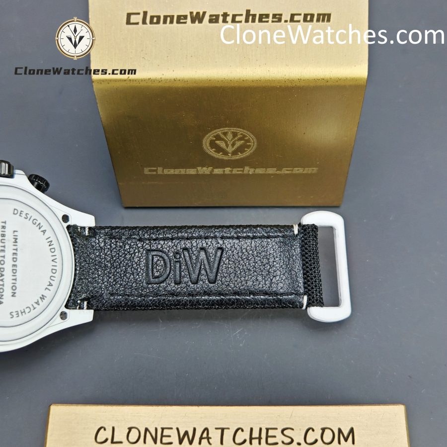 Modified Super Clone Watches 1:1 DiW Rolex Daytona In White Quartz Fiber “IRBIS V2”