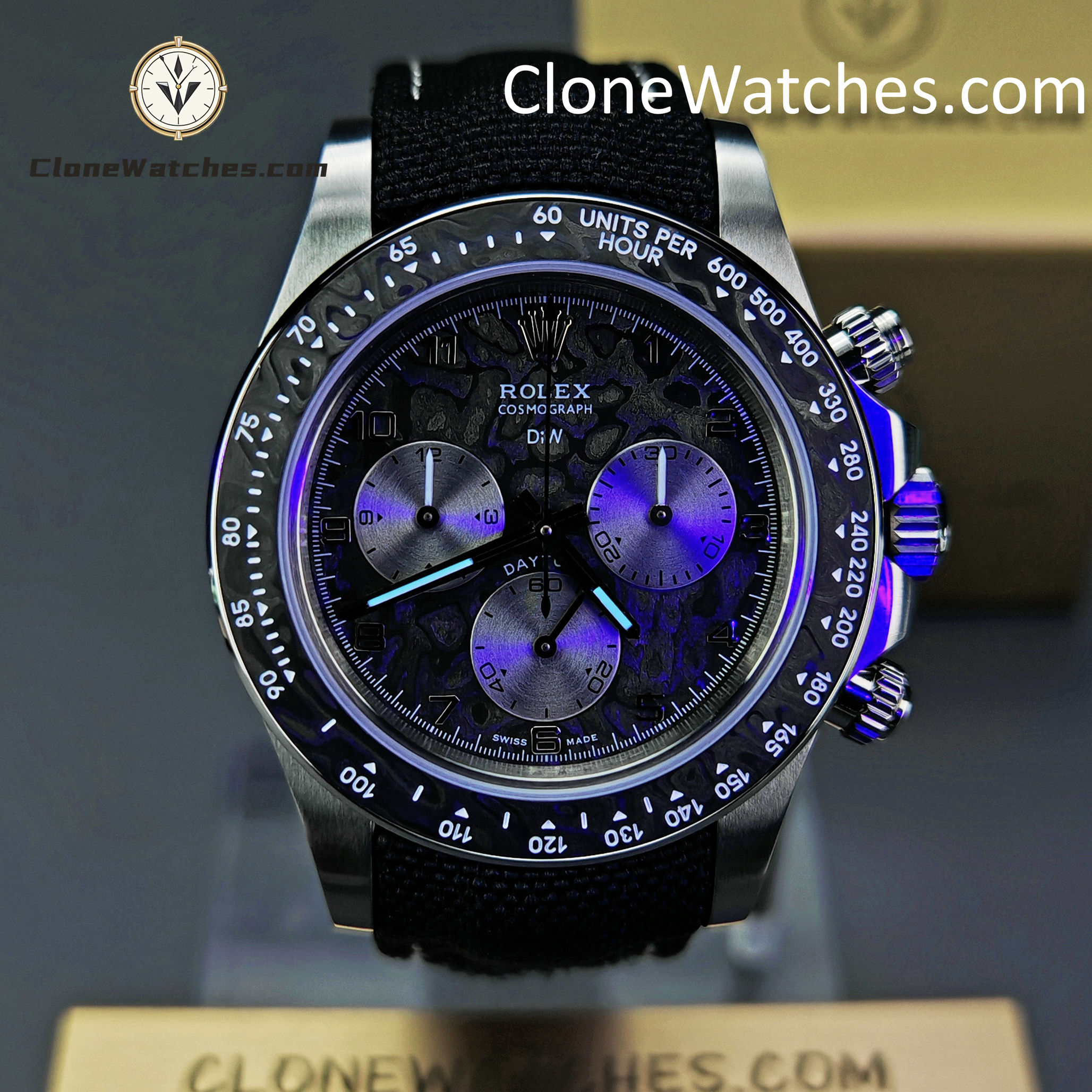 Modified Super Clone Watches 1:1 DiW Rolex Daytona NTPT Carbon “EXCEPTIONAL-1”