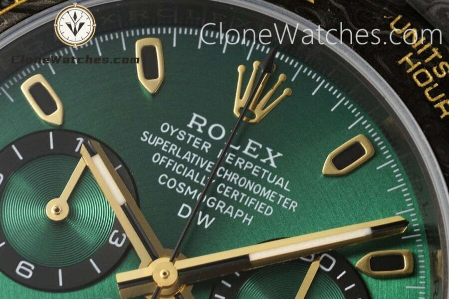Modified Super Clone Watches 1:1 DiW Rolex Daytona NTPT Carbon GRADIENT GREEN GOLD