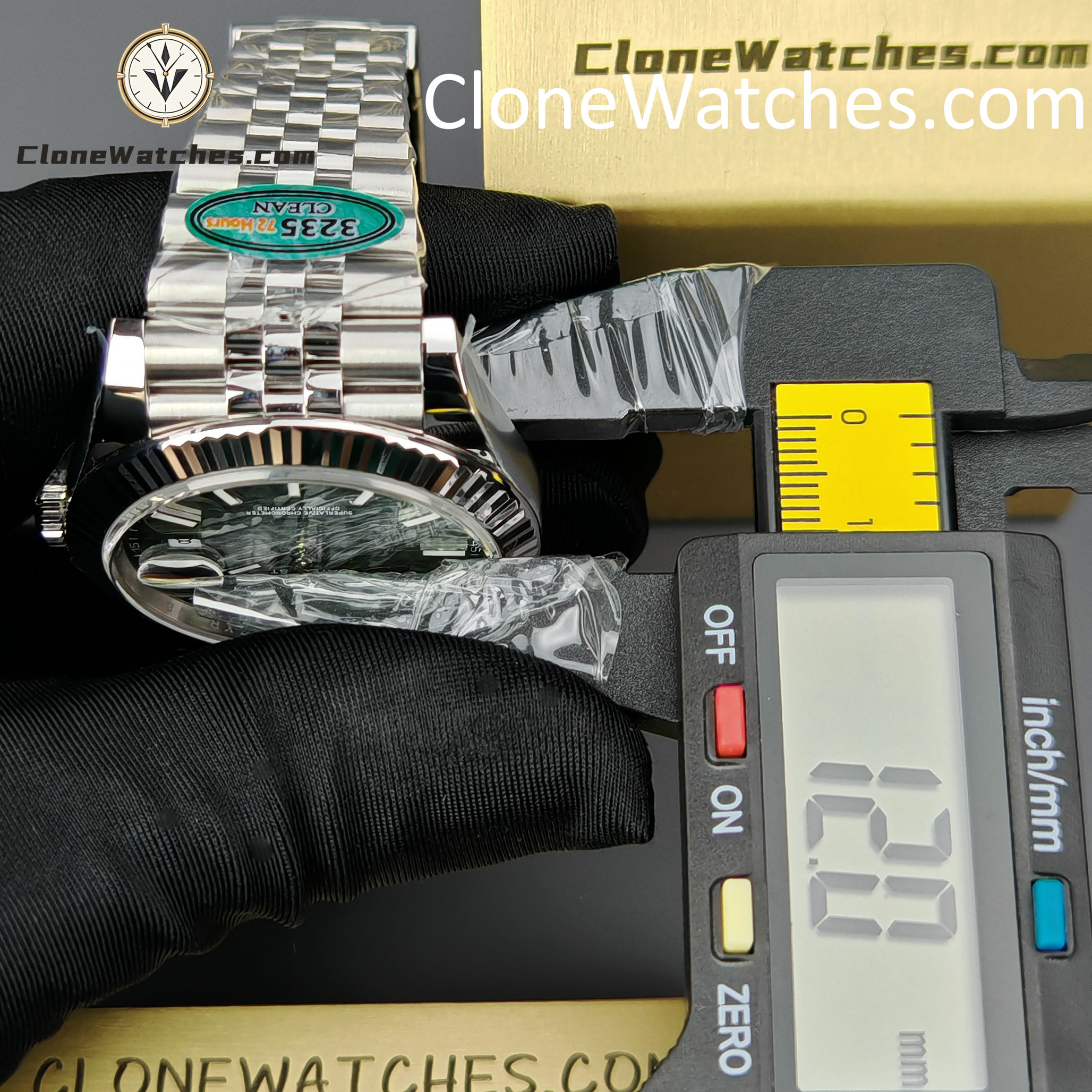 Rolex Super Clone Watch 1:1 DateJust Water Ripple Green Dial m126334-0030 Jubilee 41MM 3235 Movement