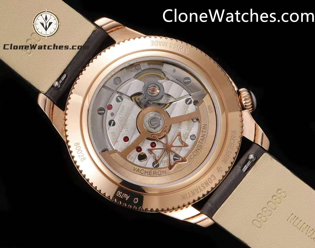 Vacheron Constantin Super Clone Watches 1:1 Égérie Moon Phase 8005F/000R-B958 Grey Dial