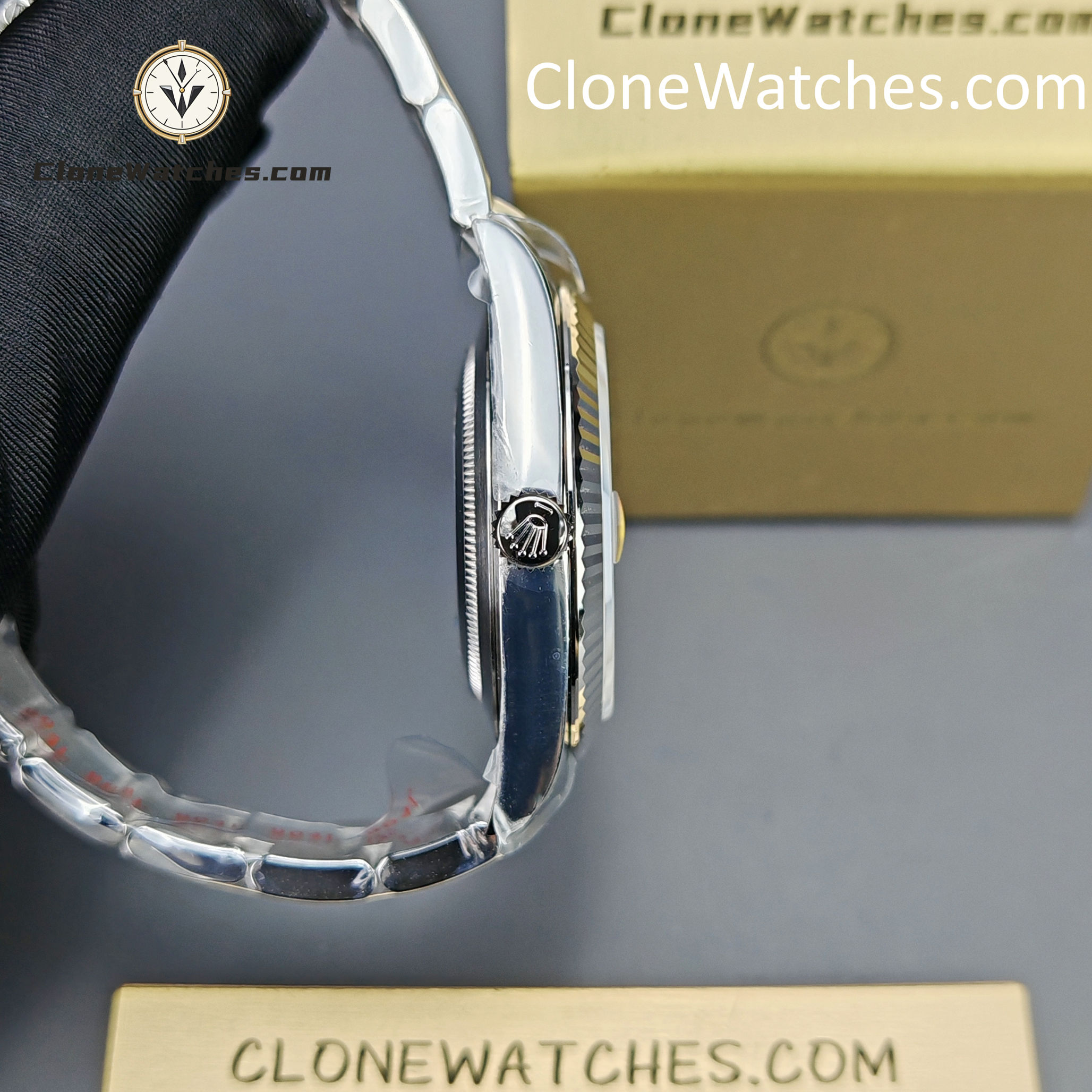 Rolex Super Clone Watches 1:1 DateJust Grey Roman Dial m126334-0021 Oyster 41MM 3235 Movement