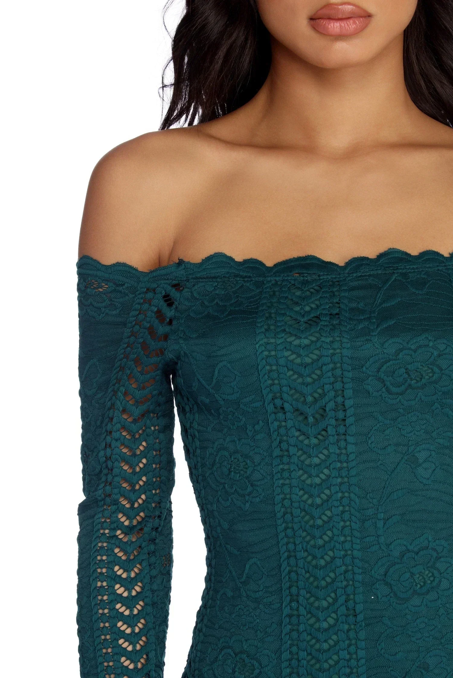 Crocheted With Love Off Shoulder Dress